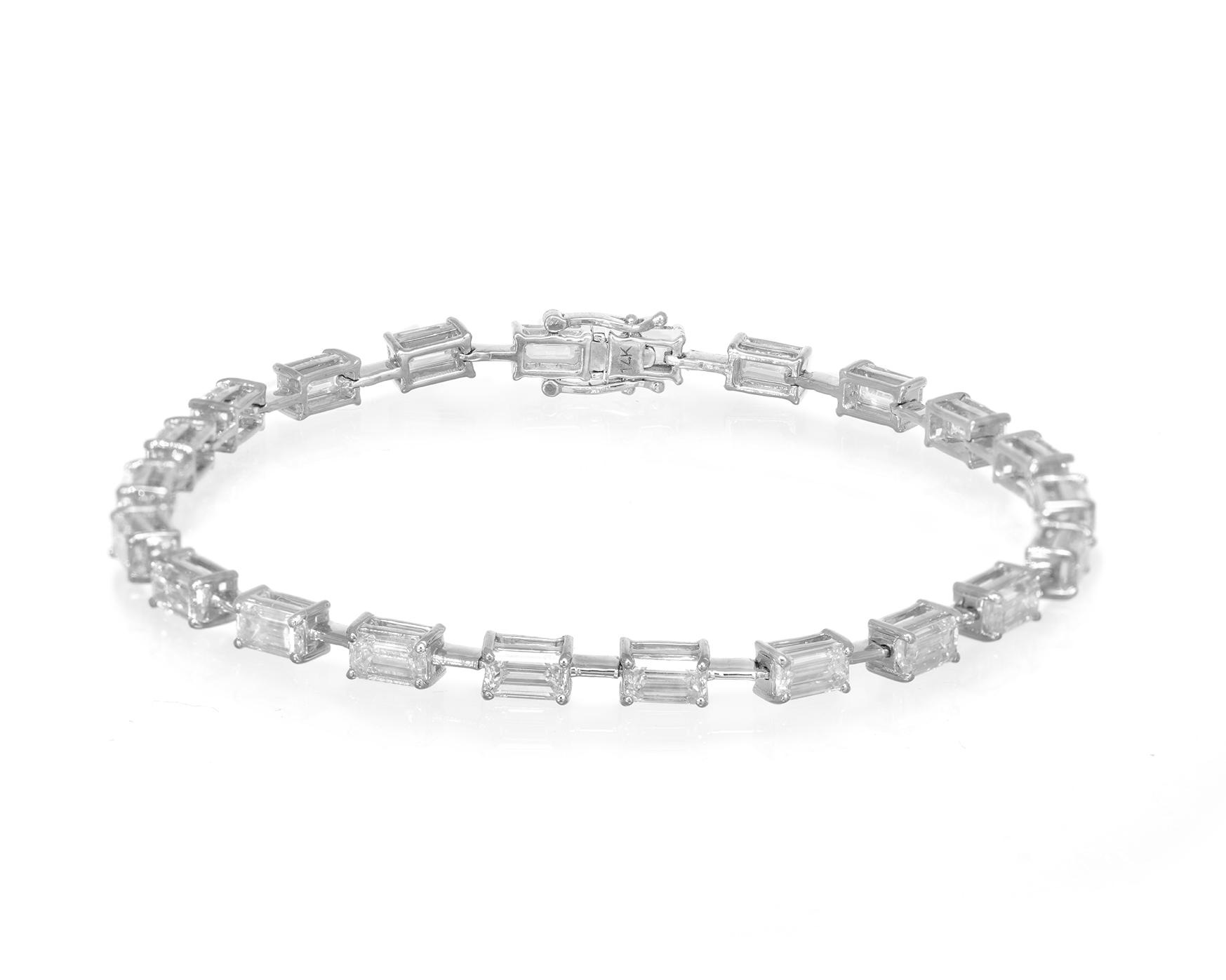 14K EMERALD CUT WITH ELEGANT DIAMOND ACCENT 6.60CT - Mr. Alex Jewelry