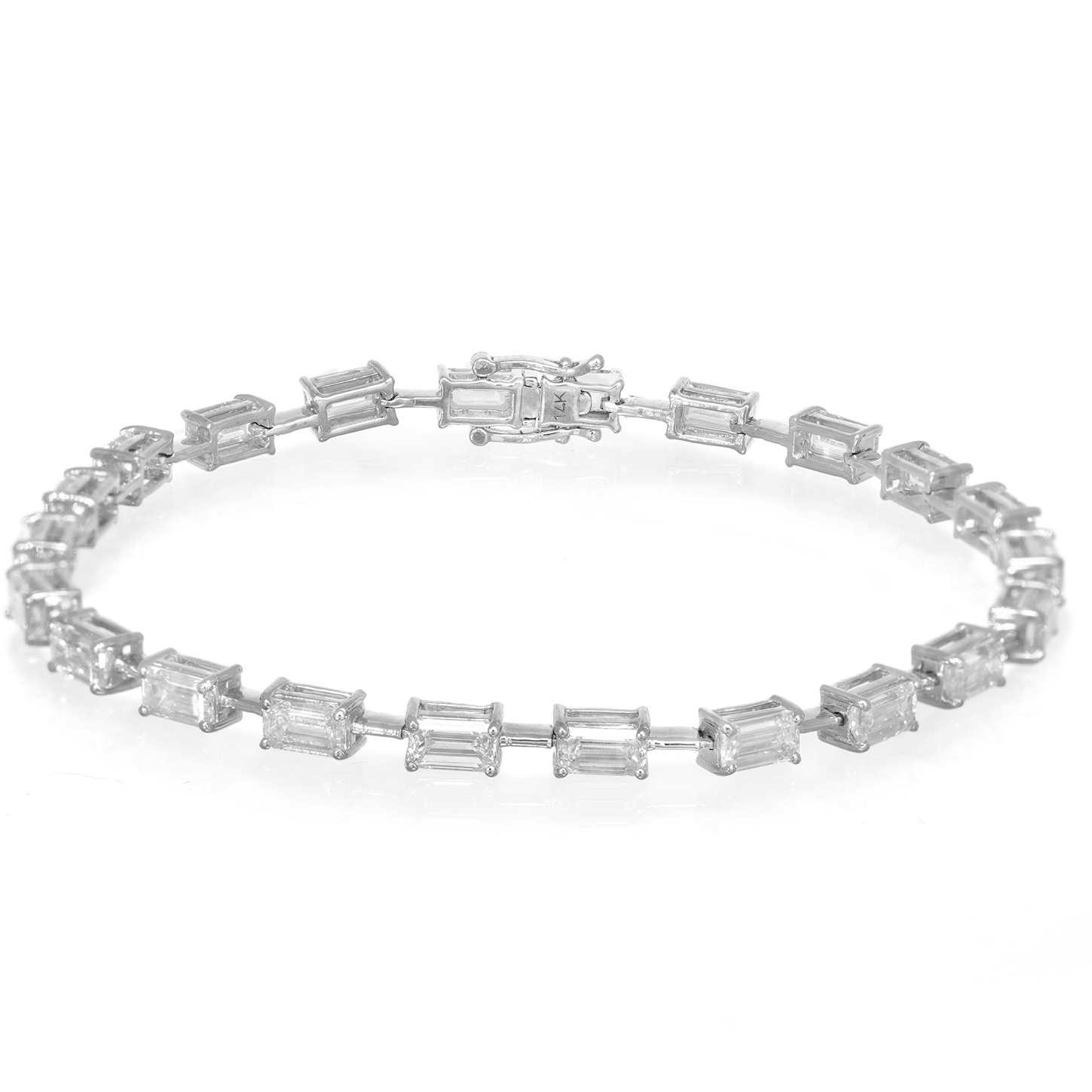 14K EMERALD CUT WITH ELEGANT DIAMOND ACCENT 6.60CT - Mr. Alex Jewelry