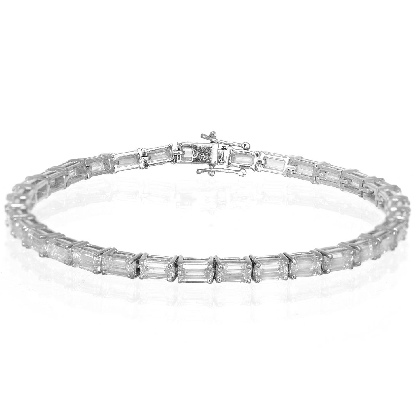 14K EMERALD CUT WITH ELEGANT DIAMOND ACCENT 8.77CT - Mr. Alex Jewelry