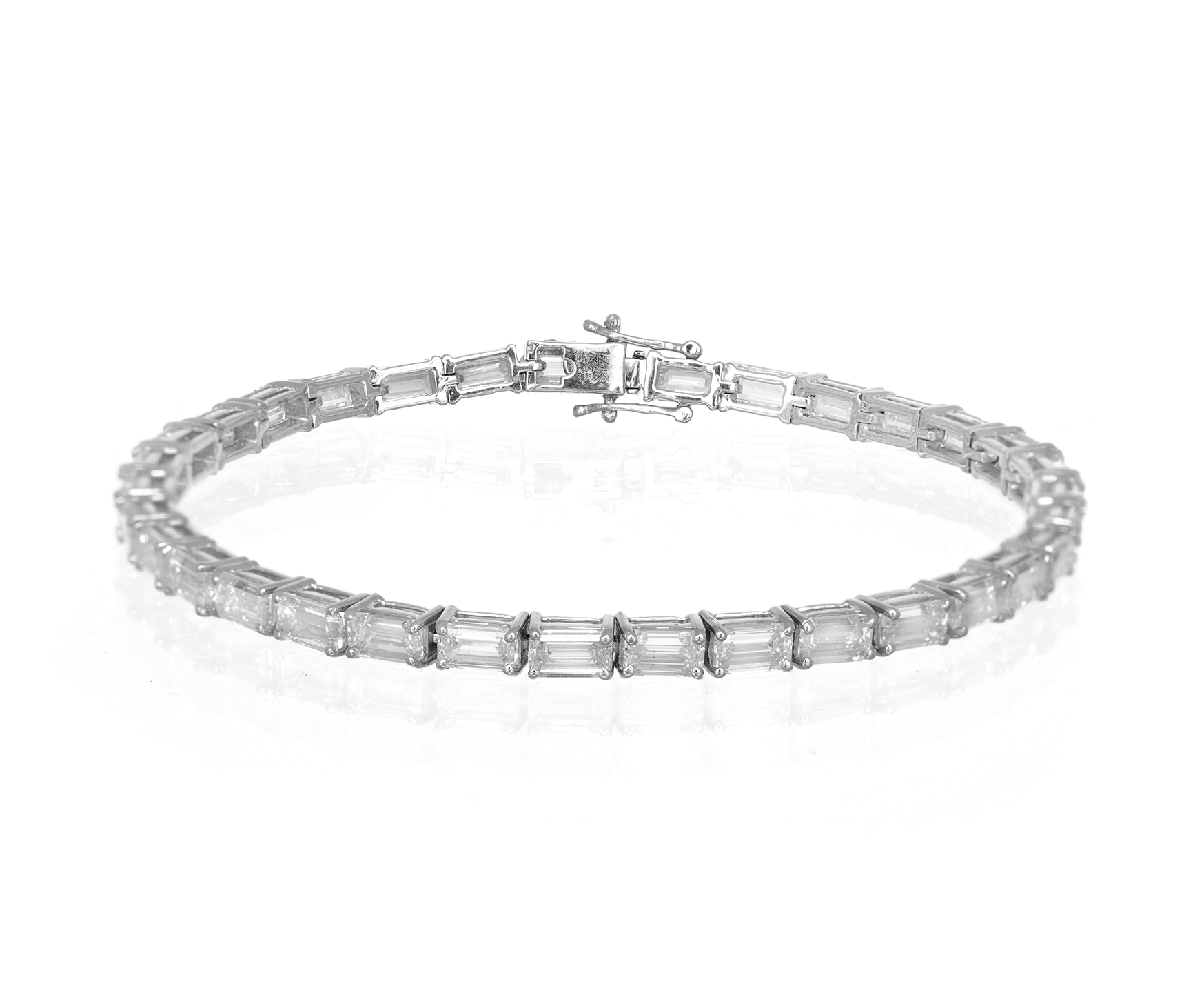14K EMERALD CUT WITH ELEGANT DIAMOND ACCENT 8.77CT - Mr. Alex Jewelry