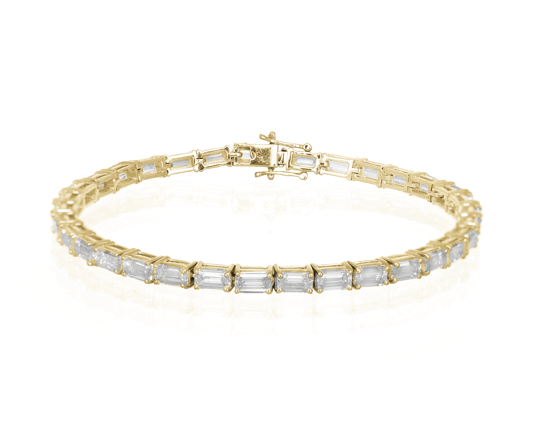 14K EMERALD CUT WITH ELEGANT DIAMOND ACCENT 8.77CT - Mr. Alex Jewelry