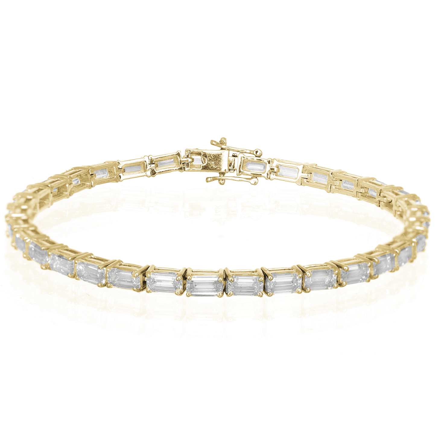 14K EMERALD CUT WITH ELEGANT DIAMOND ACCENT 8.77CT - Mr. Alex Jewelry