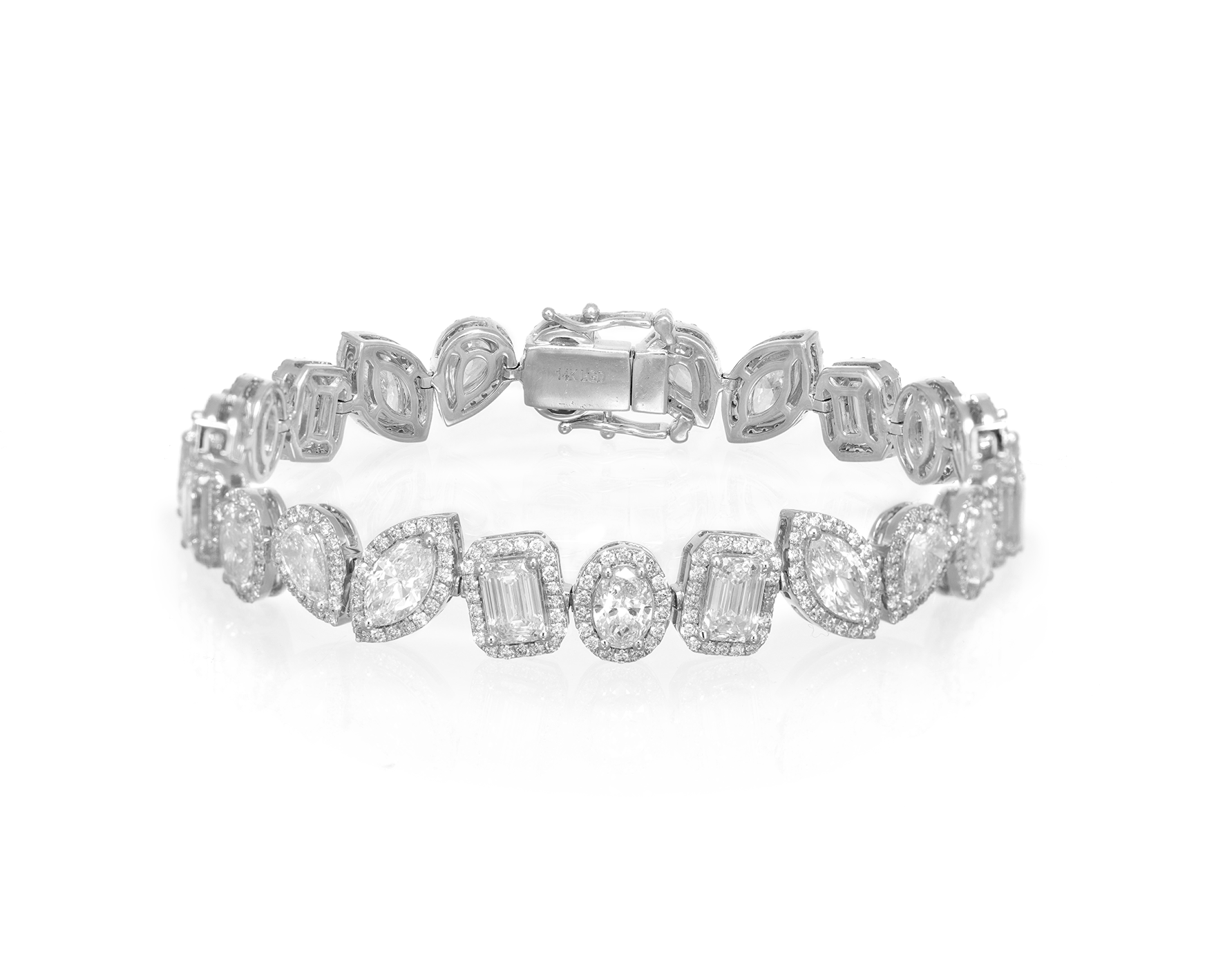 14K PEAR CUT WITH ELEGANT DIAMOND ACCENT 14.50CT - Mr. Alex Jewelry
