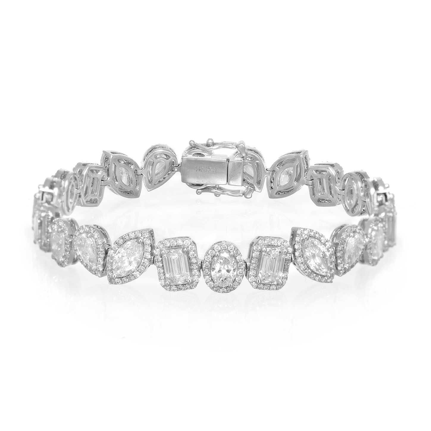 14K PEAR CUT WITH ELEGANT DIAMOND ACCENT 14.50CT - Mr. Alex Jewelry