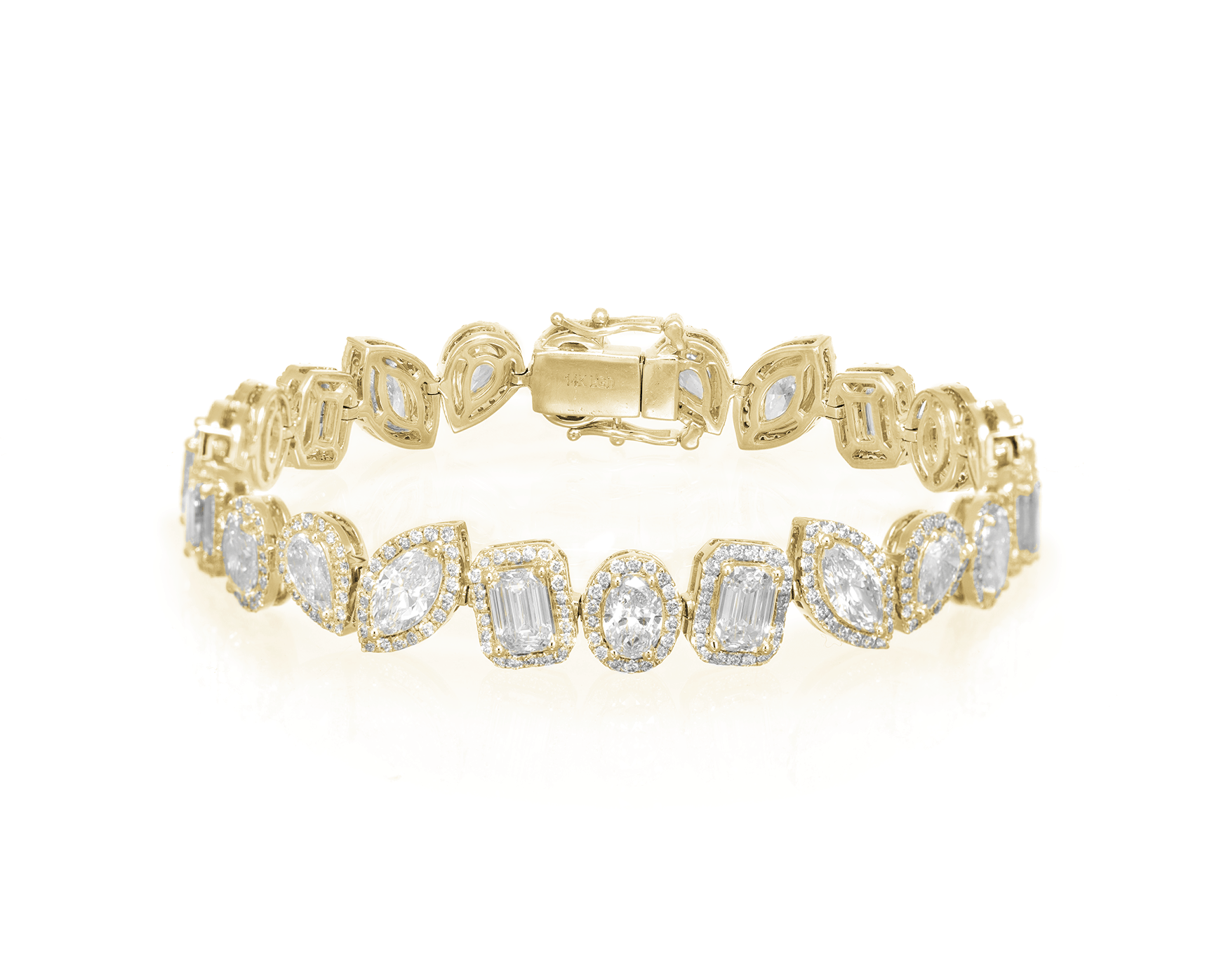 14K PEAR CUT WITH ELEGANT DIAMOND ACCENT 14.50CT - Mr. Alex Jewelry