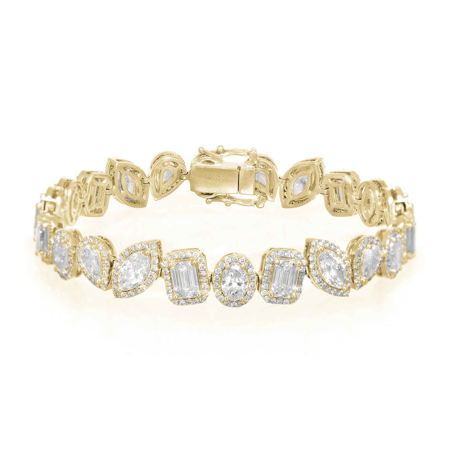 14K PEAR CUT WITH ELEGANT DIAMOND ACCENT 14.50CT - Mr. Alex Jewelry