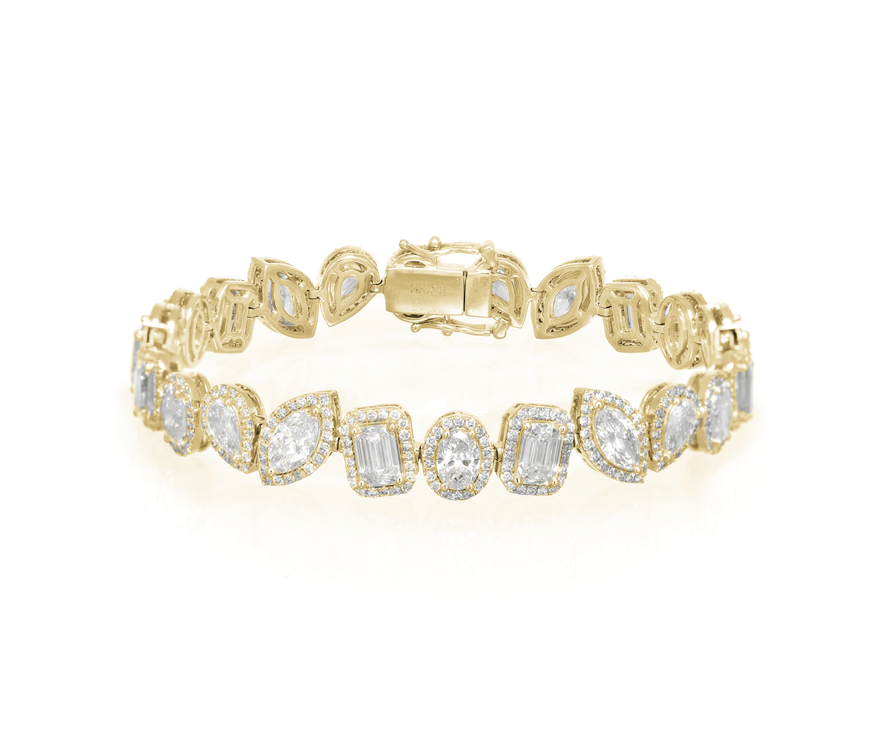 14K PEAR CUT WITH ELEGANT DIAMOND ACCENT 14.50CT - Mr. Alex Jewelry