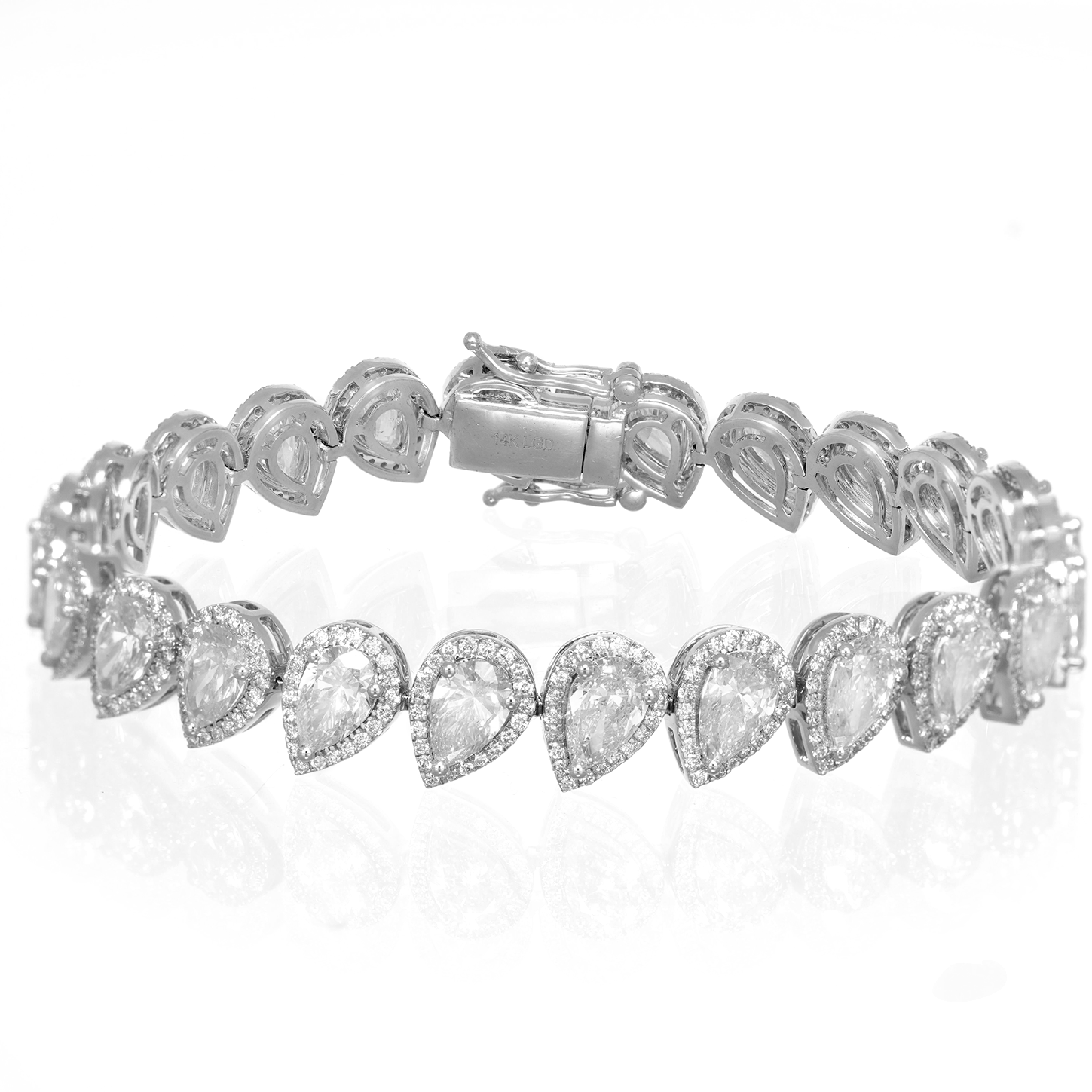 14K PEAR CUT WITH ELEGANT DIAMOND ACCENT 15.32CT - Mr. Alex Jewelry