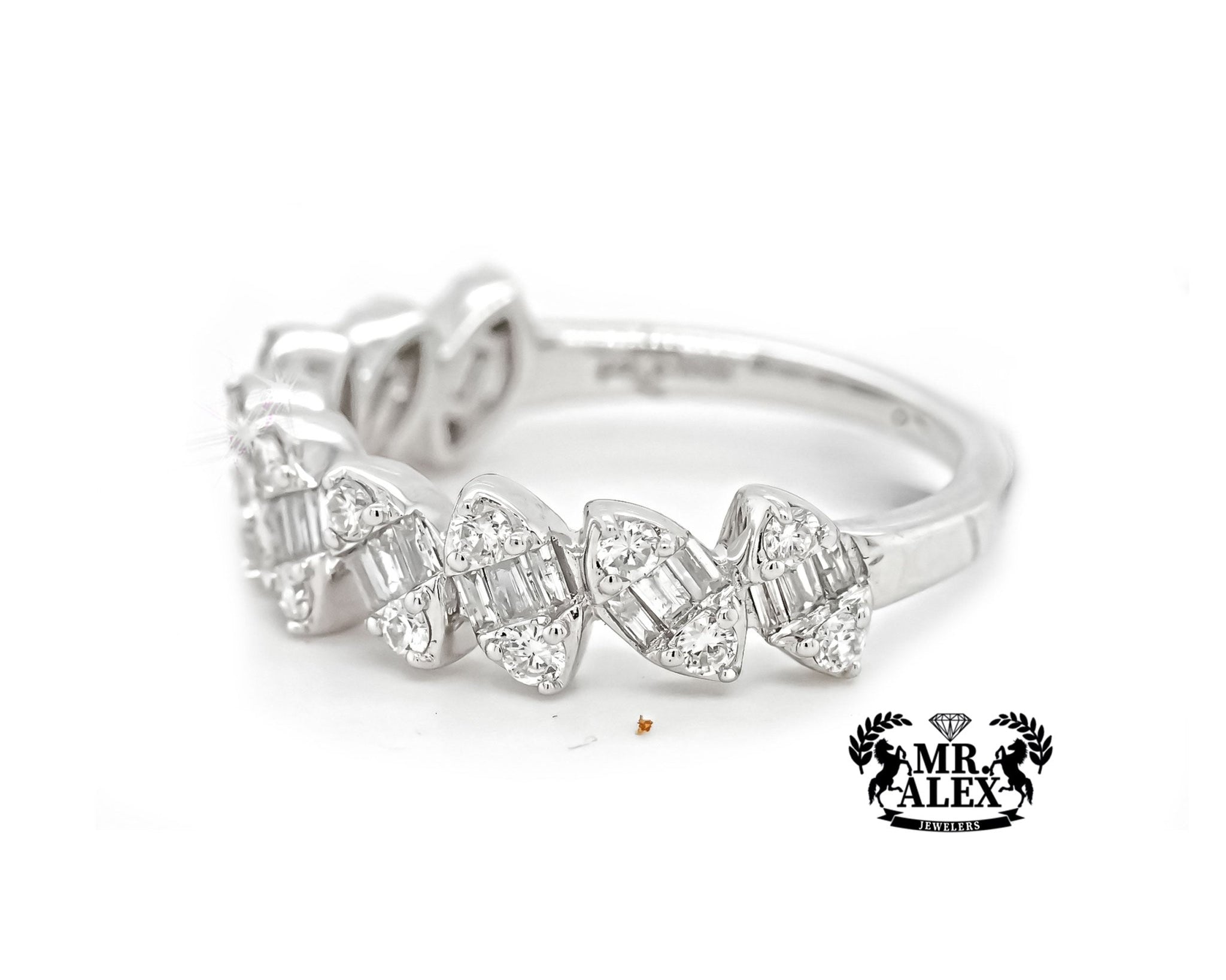 14k White Gold Baguette Diamond Eternity Band 0.75ct - Mr. Alex Jewelry