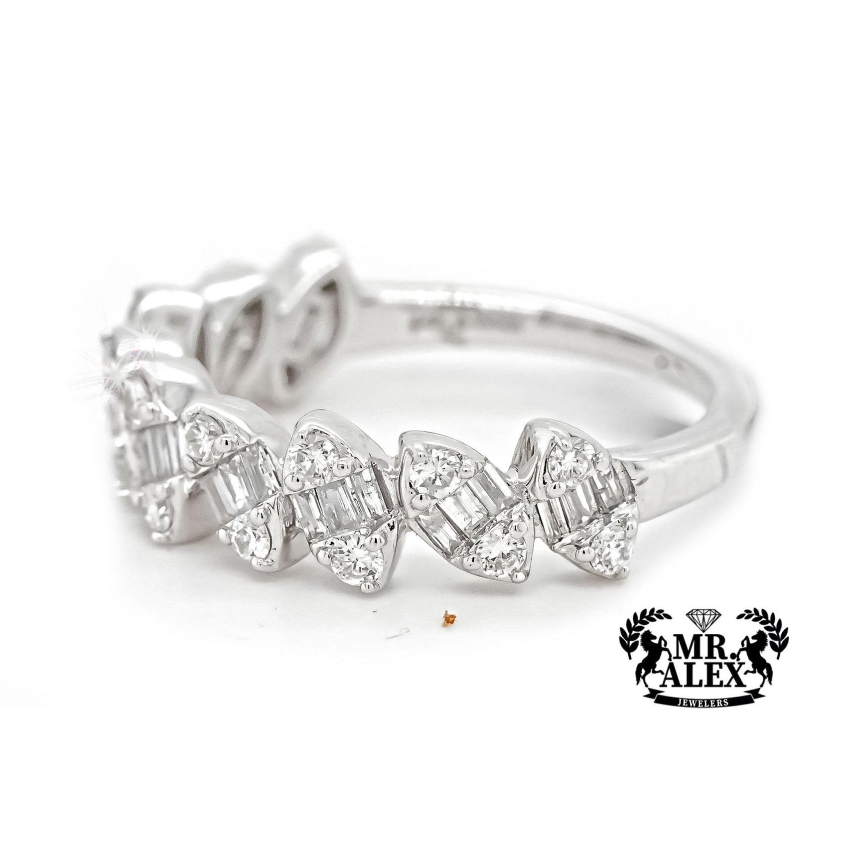 14k White Gold Baguette Diamond Eternity Band 0.75ct - Mr. Alex Jewelry