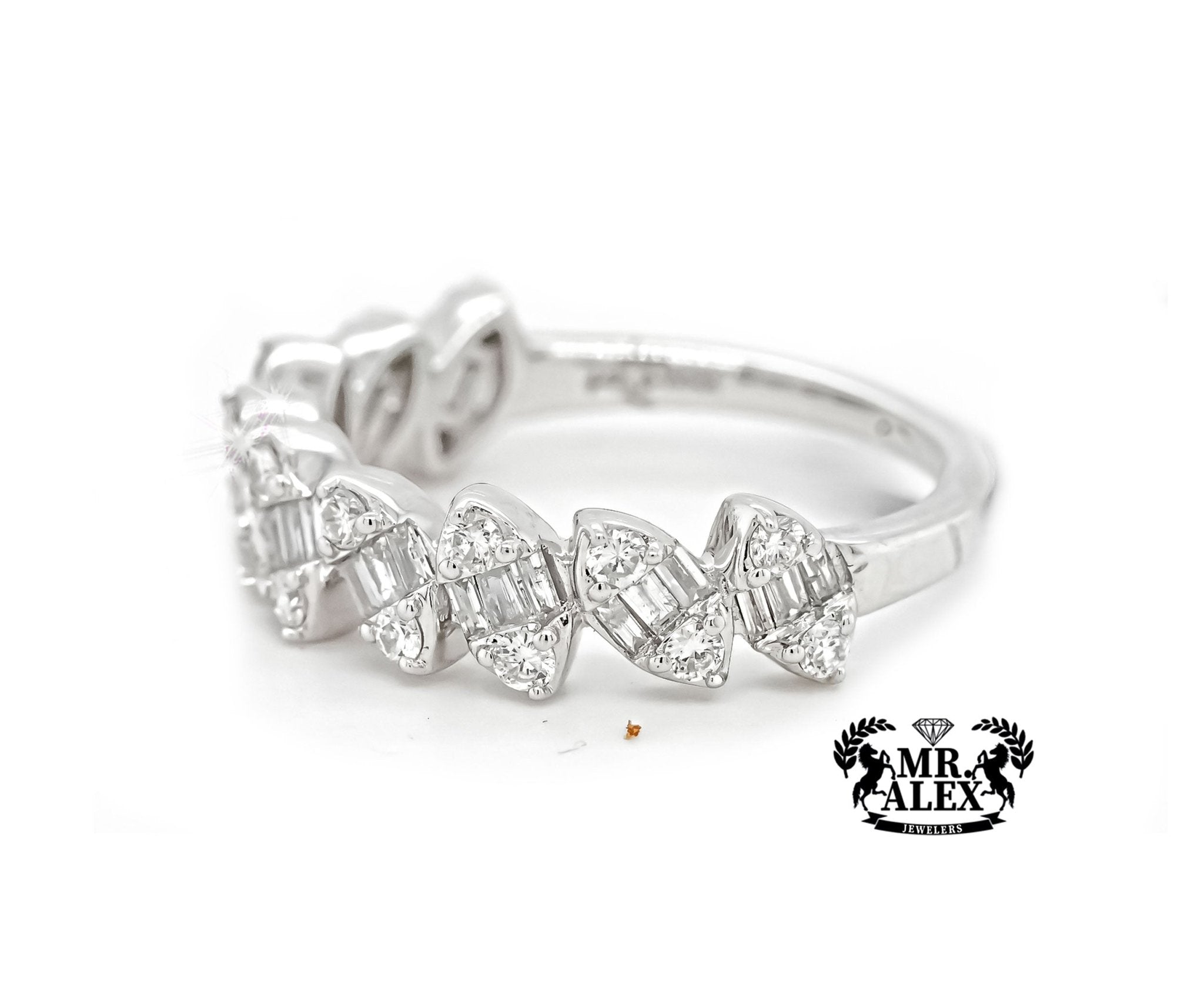 14k White Gold Baguette Diamond Eternity Band 0.75ct - Mr. Alex Jewelry