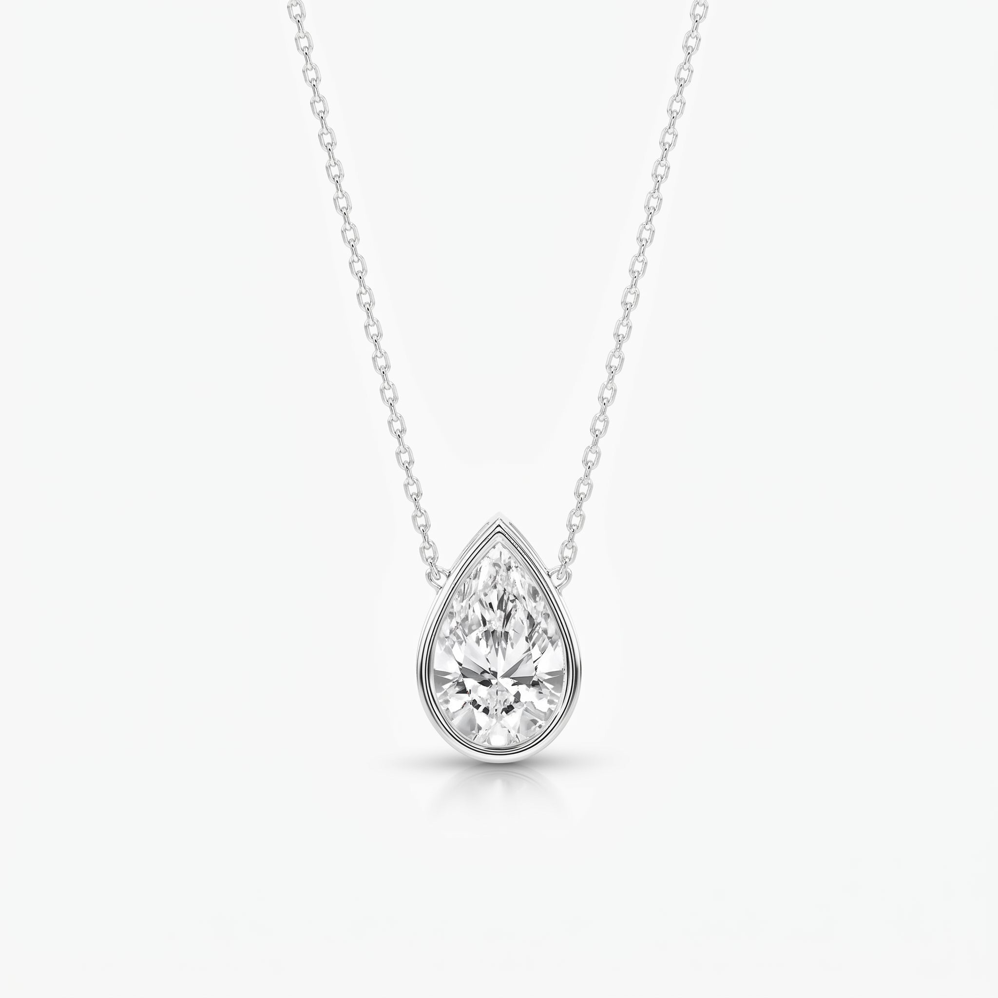 1ct Pear Lab-Grown Diamond Solitaire Necklace - Mr. Alex Jewelry