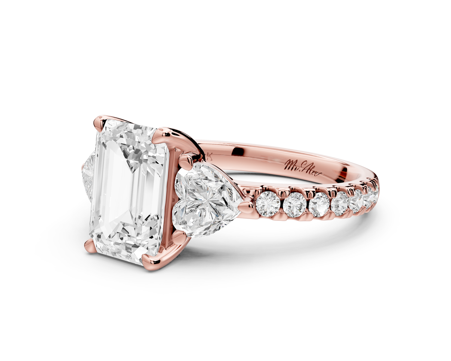 Lily - 2ct Engagement Ring 14k rose gold