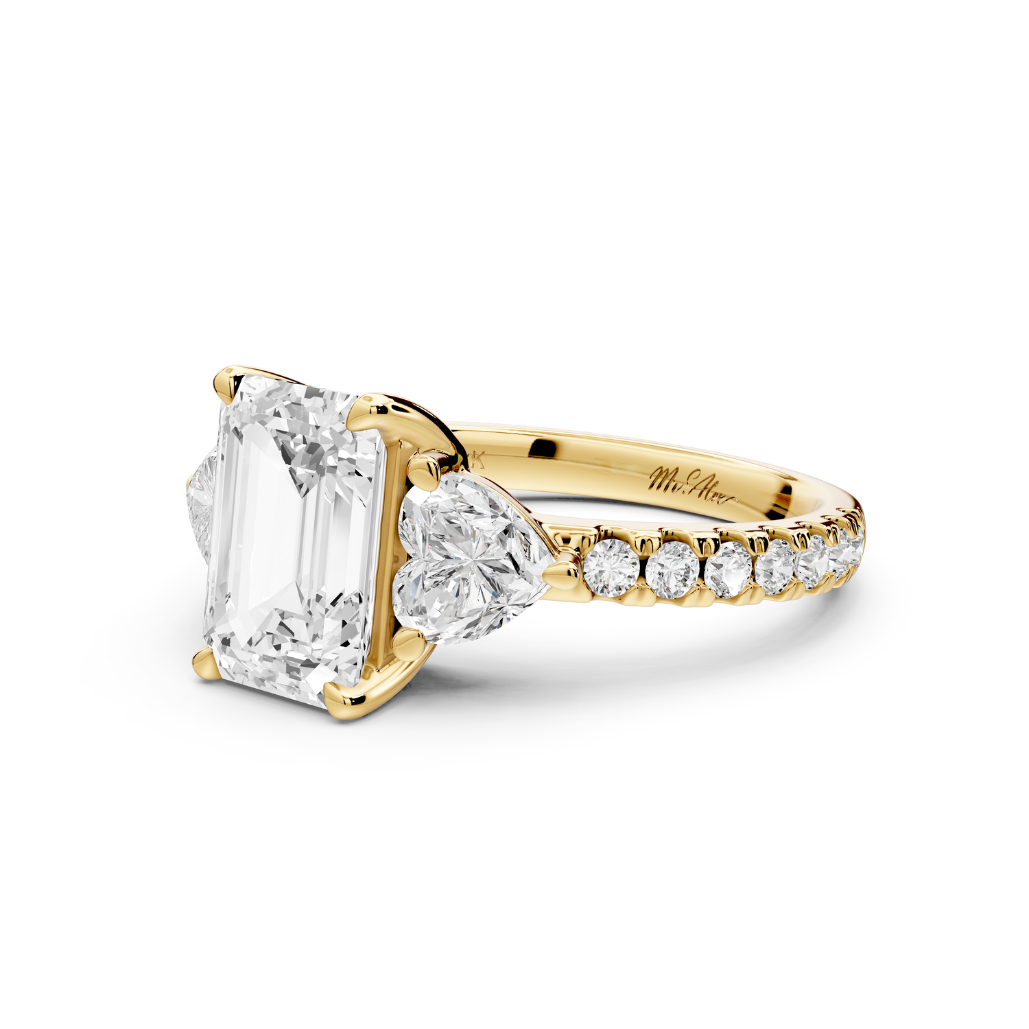 Lily - 2ct Engagement Ring 14k yellow gold
