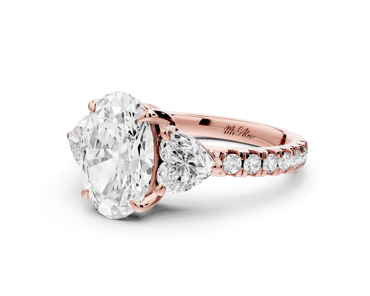 Lily - 2ct Engagement Ring 14k rose gold
