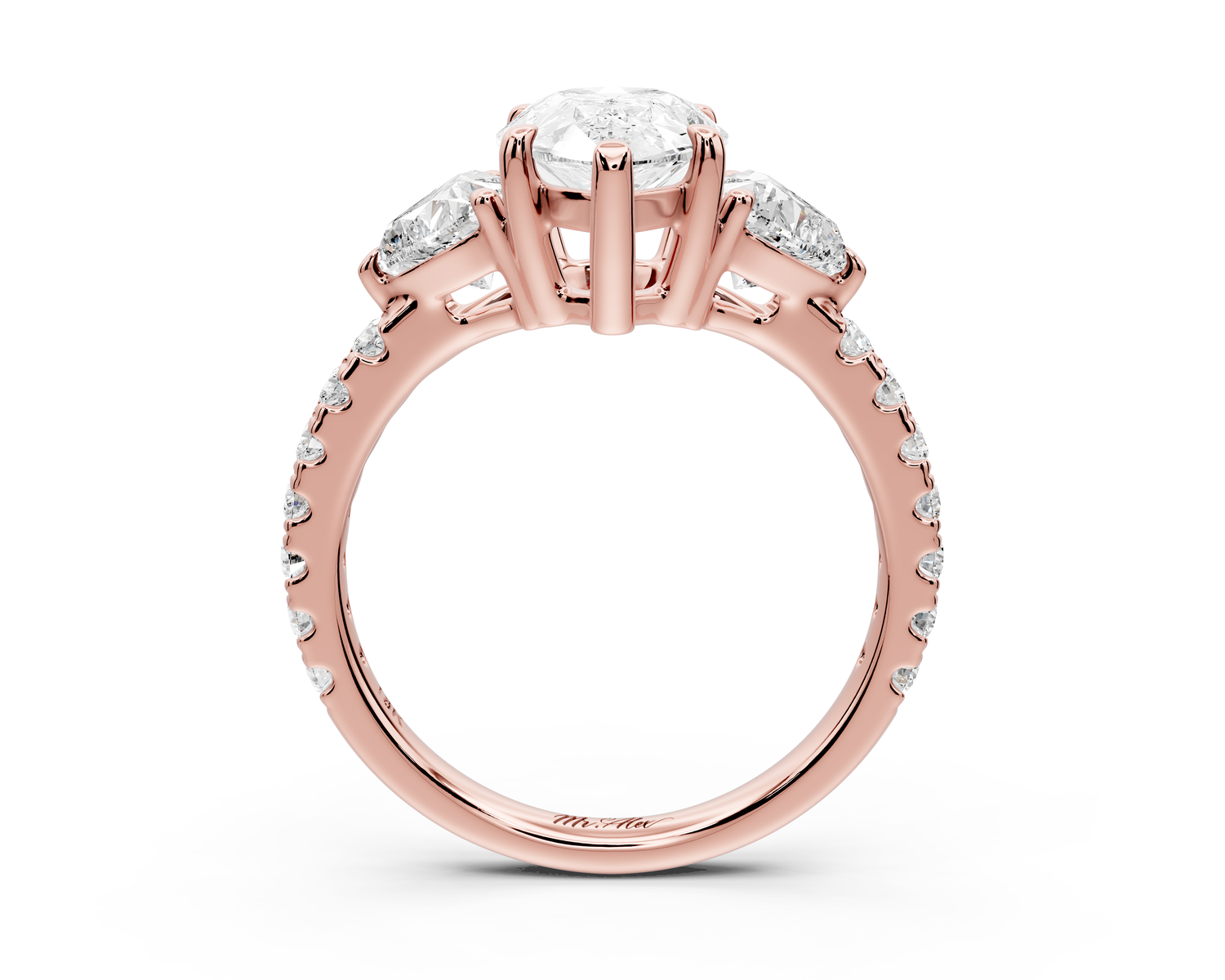 Lily - 2ct Engagement Ring 14k rose gold