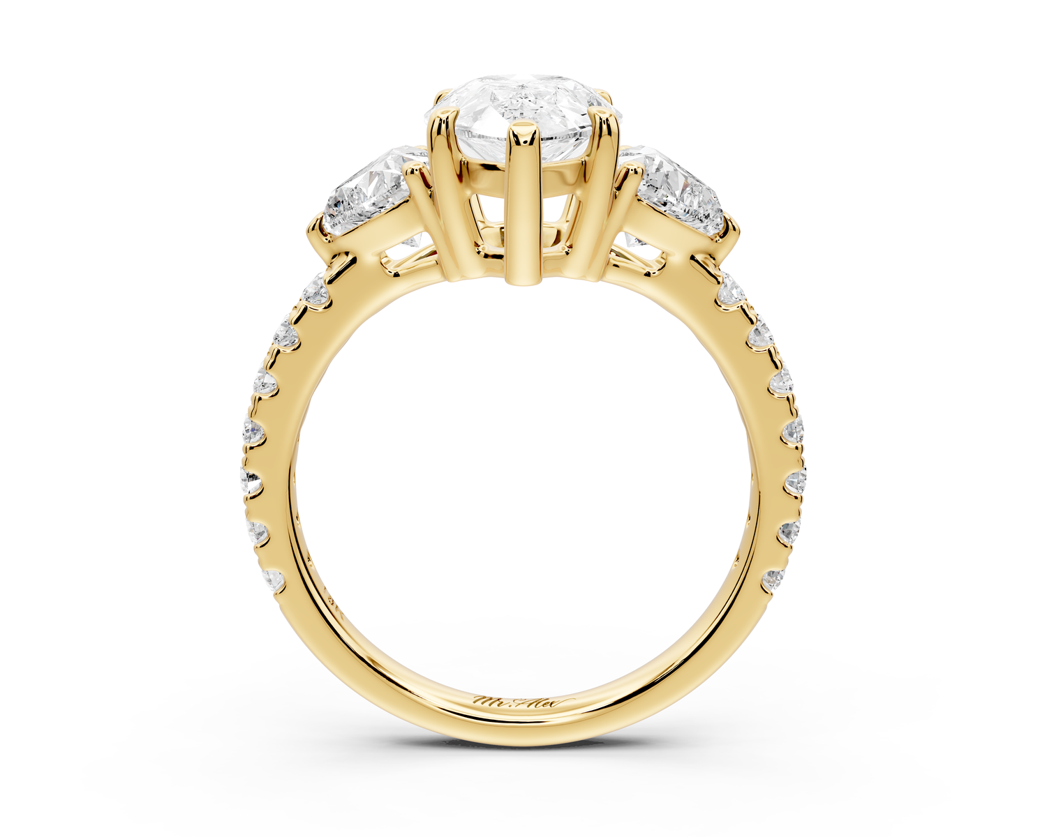 Lily - 2ct Engagement Ring 14k yellow gold