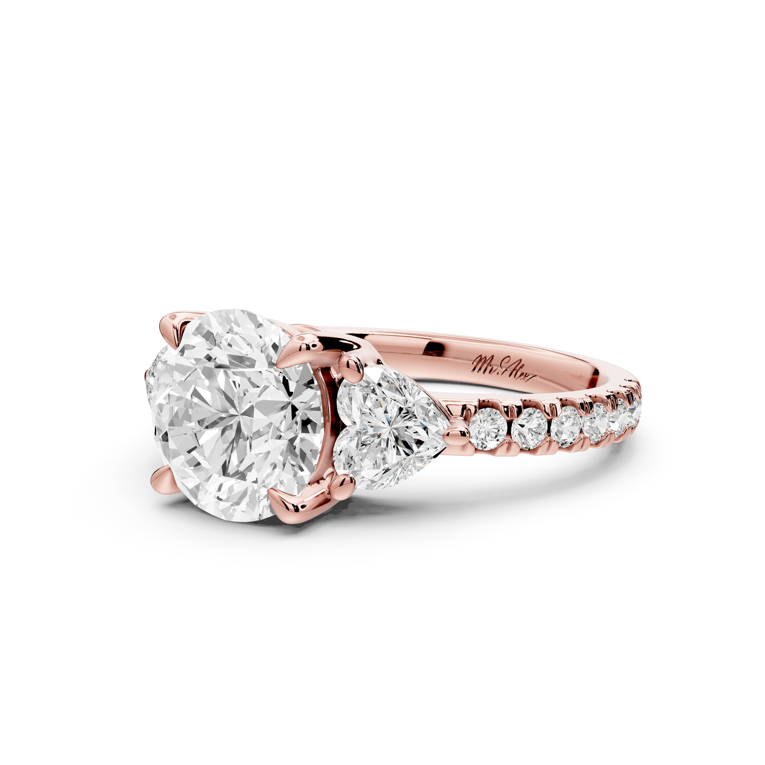 Lily - 2ct Engagement Ring 14k rose gold
