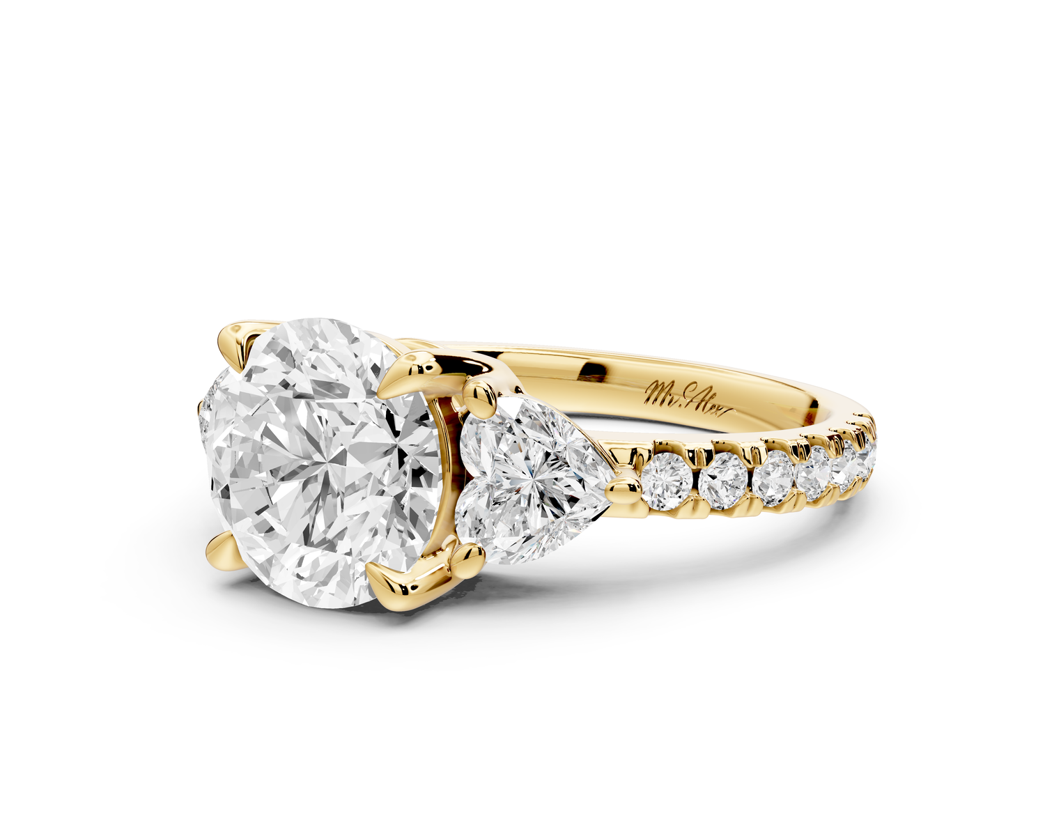 Lily - 2ct Engagement Ring 14k yellow gold