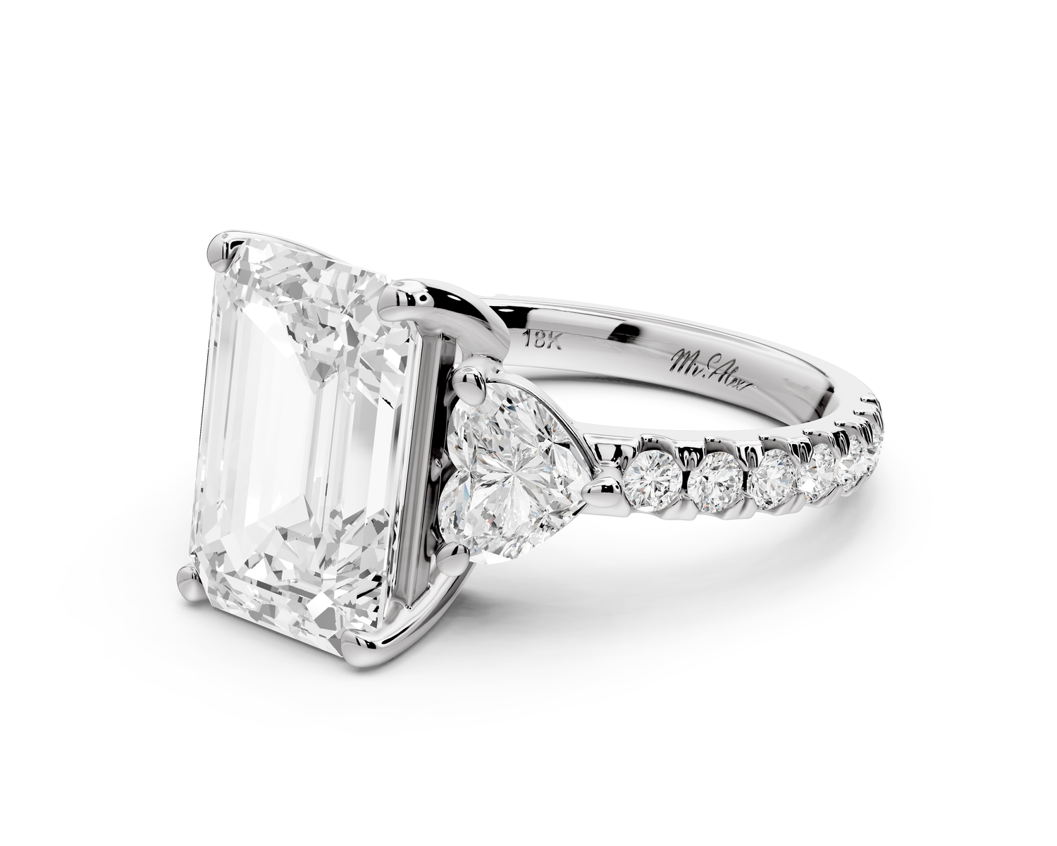 Lily - 3ct Engagement Ring 14k white gold