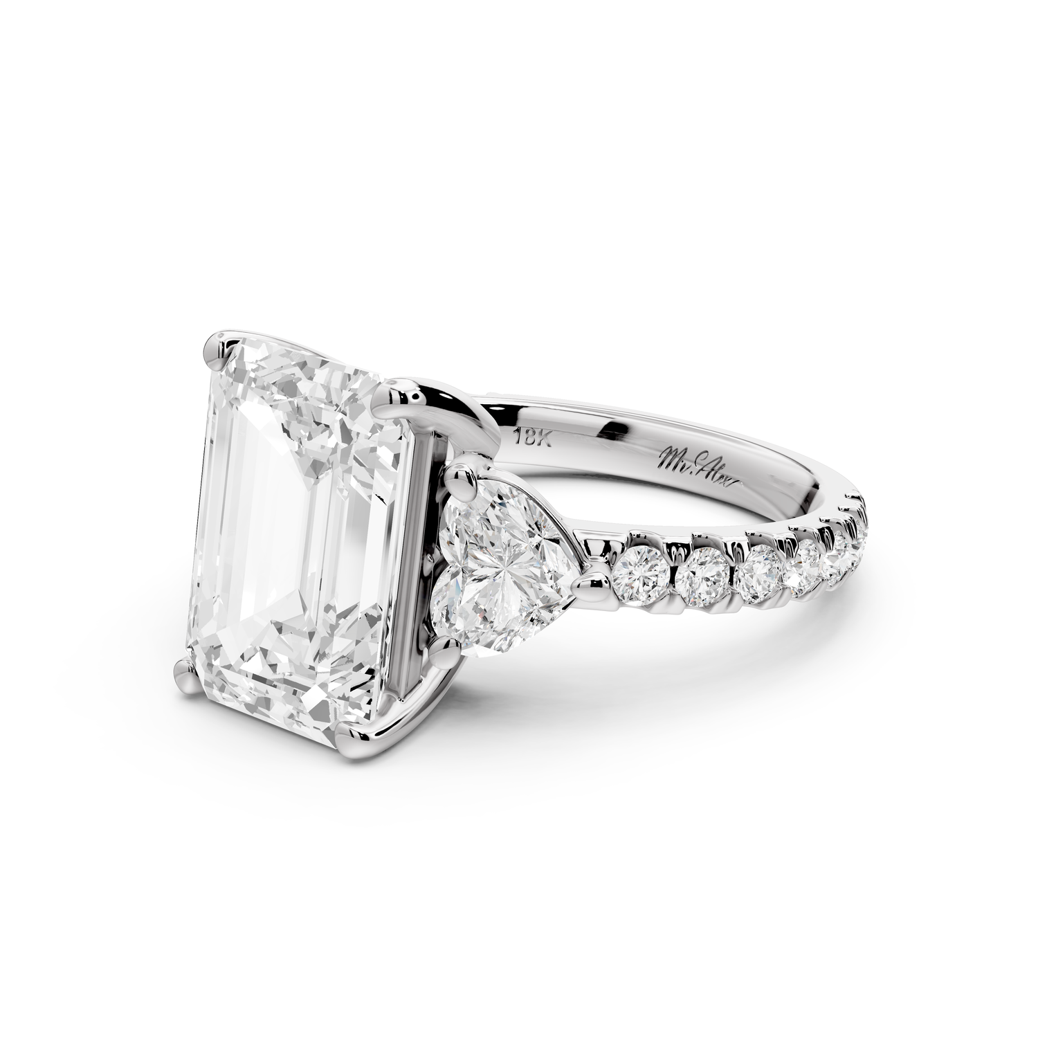 Lily - 3ct Engagement Ring 14k white gold