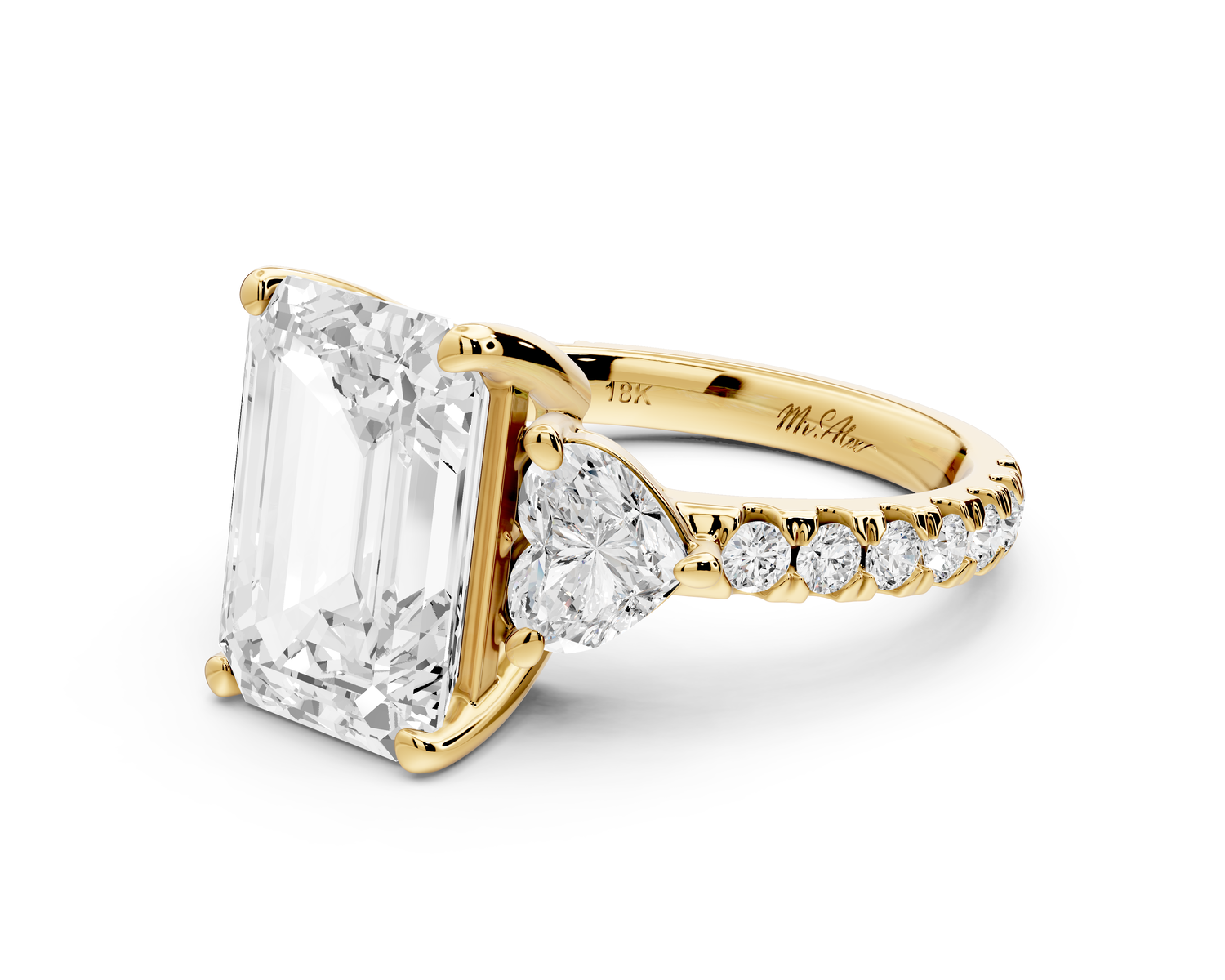 Lily - 3ct Engagement Ring 14k yellow gold