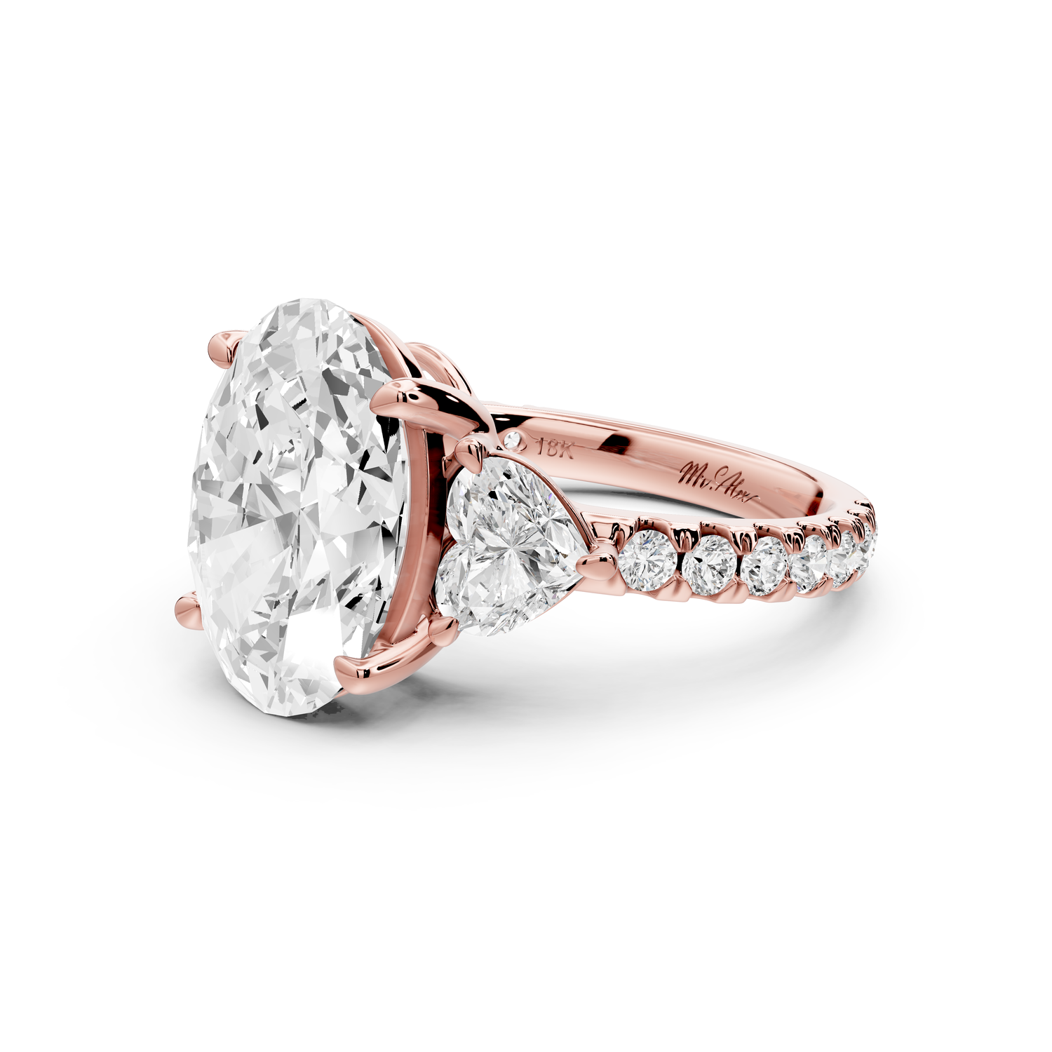 Lily - 3ct Engagement Ring 14k rose gold