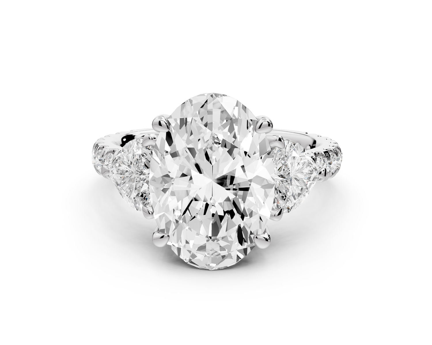 Lily - 3ct Engagement Ring 14k white gold