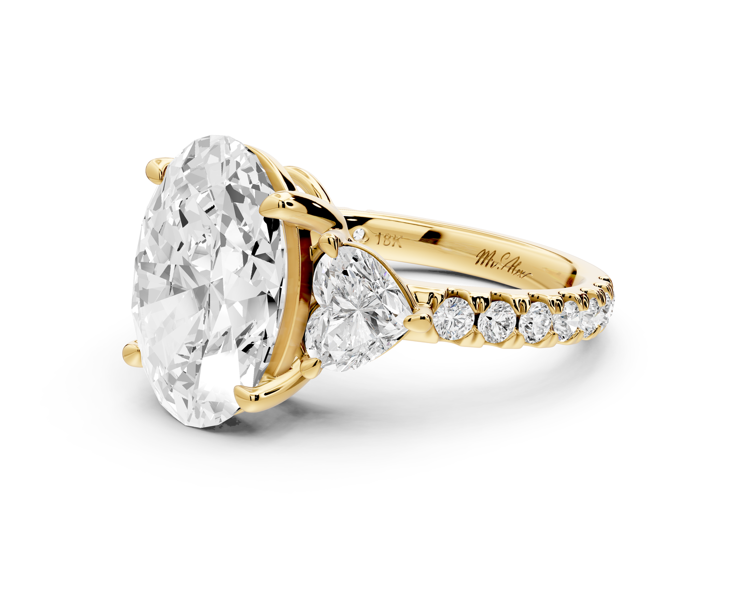 Lily - 3ct Engagement Ring 14k yellow gold