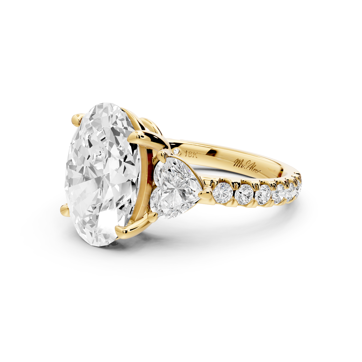 Lily - 3ct Engagement Ring 14k yellow gold