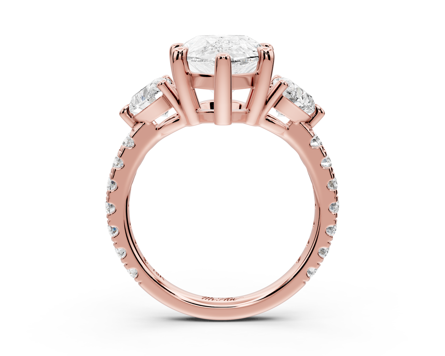 Lily - 3ct Engagement Ring 14k rose gold