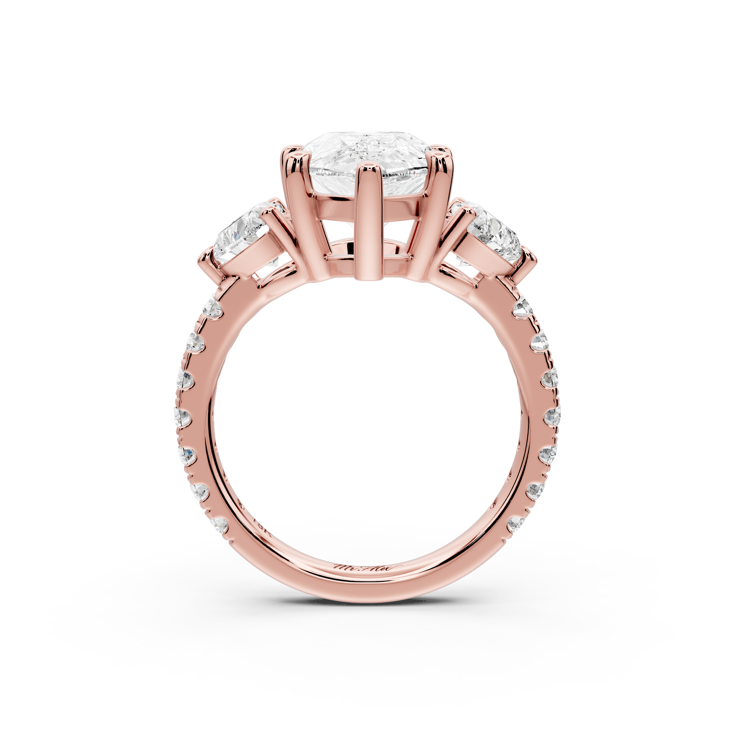 Lily - 3ct Engagement Ring 14k rose gold