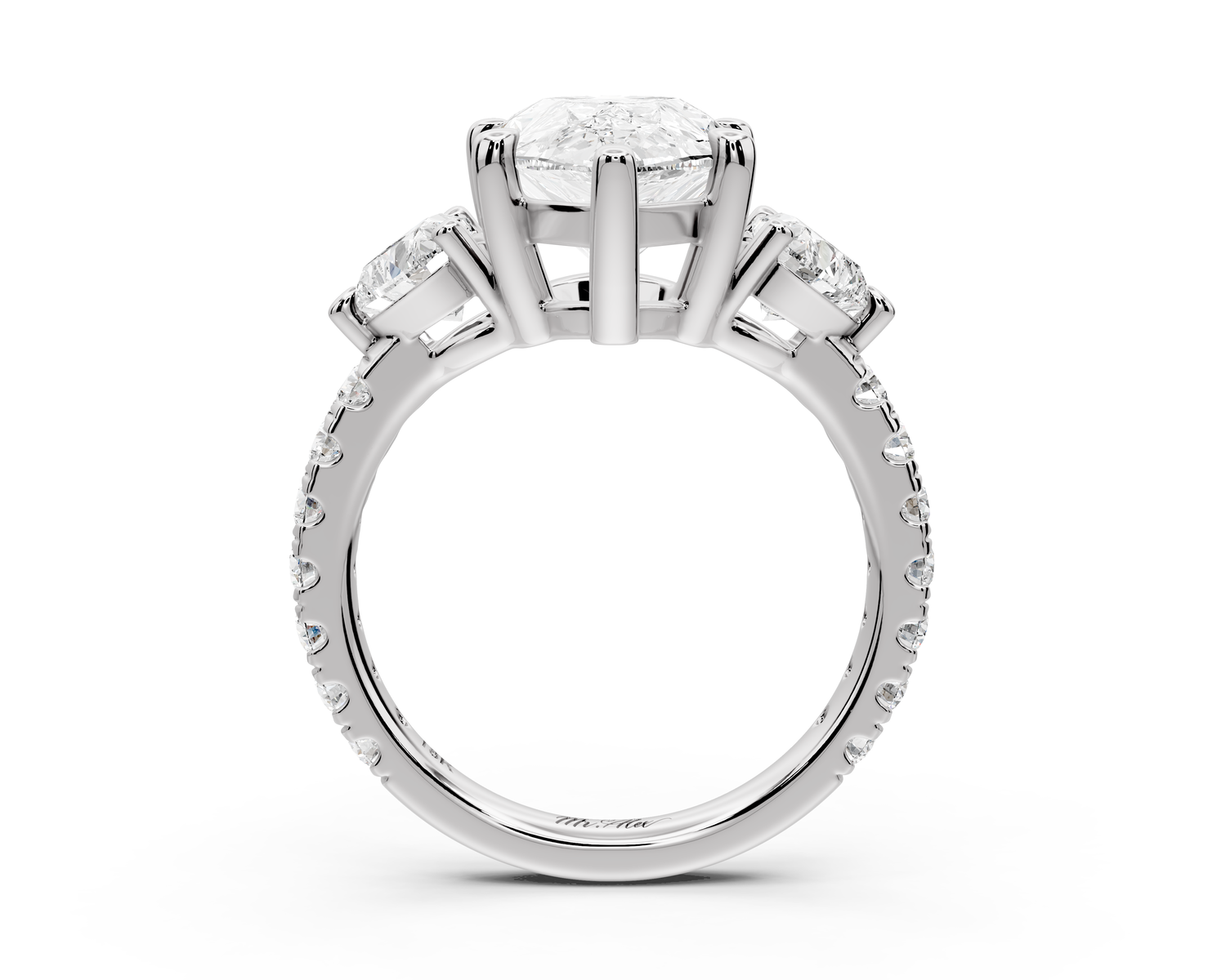 Lily - 3ct Engagement Ring 14k white gold