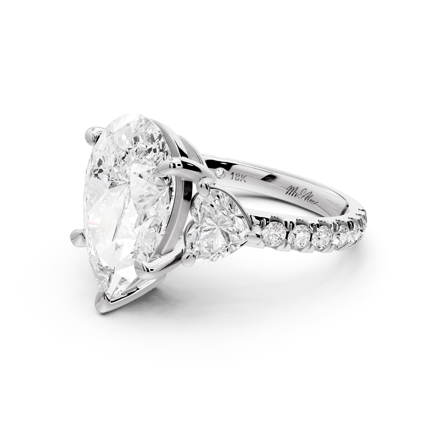 Lily - 3ct Engagement Ring 14k white gold