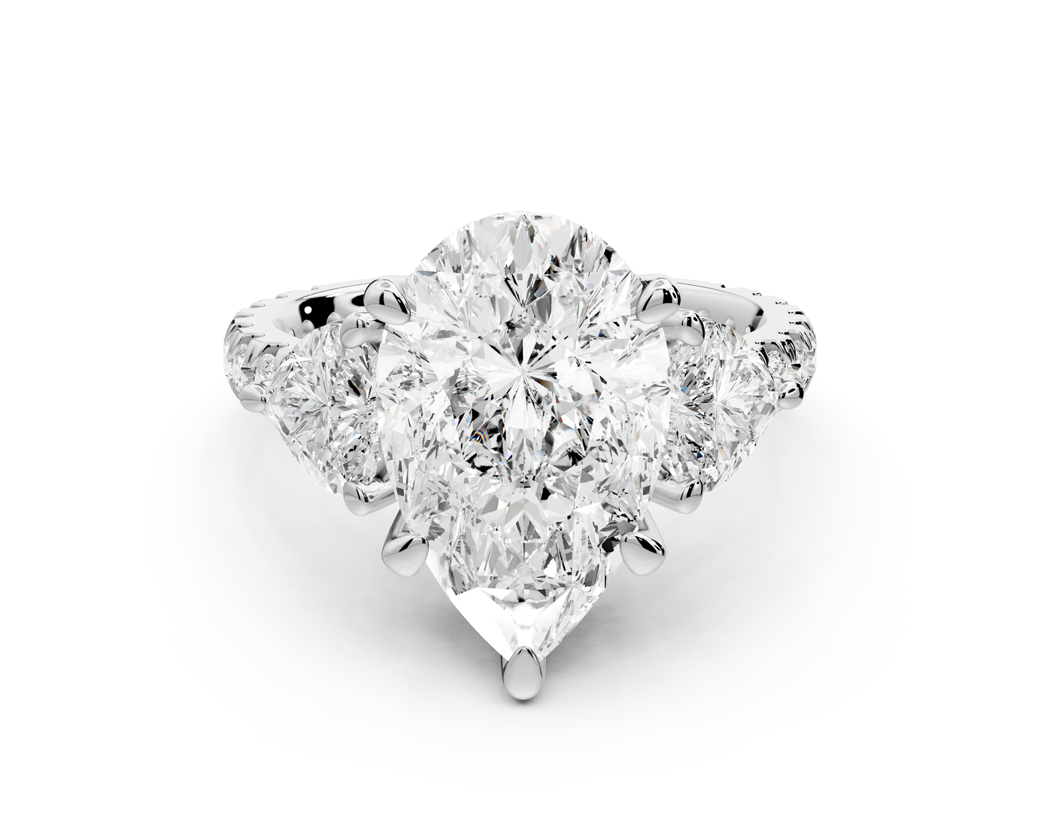 Lily - 3ct Engagement Ring 14k white gold