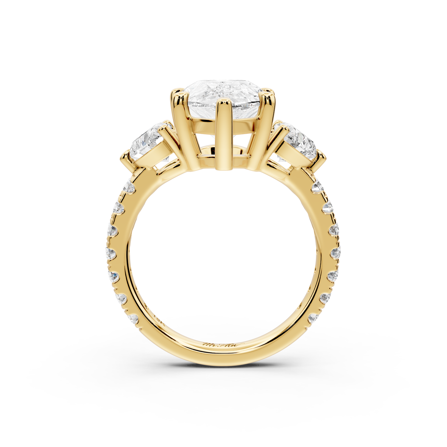 Lily - 3ct Engagement Ring 14k yellow gold