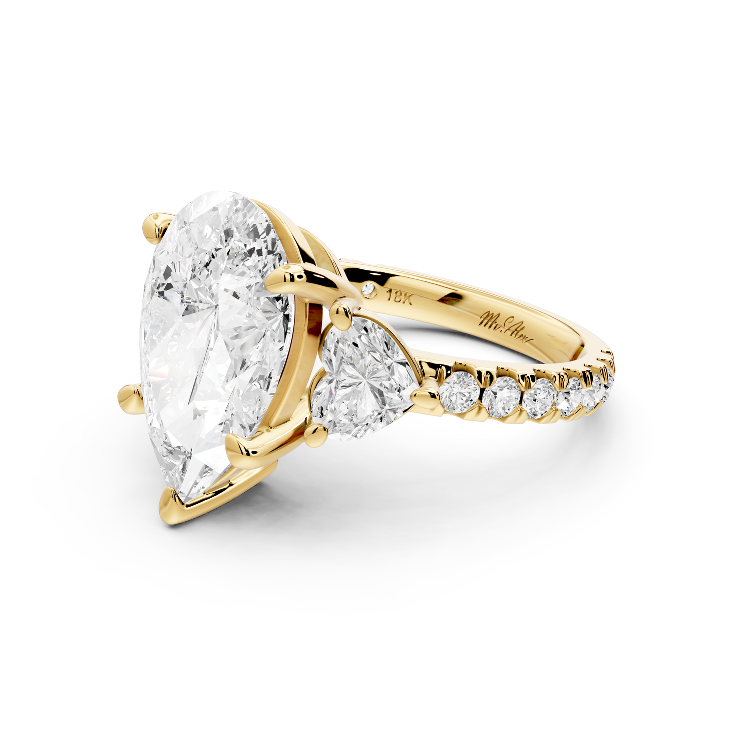 Lily - 3ct Engagement Ring 14k yellow gold