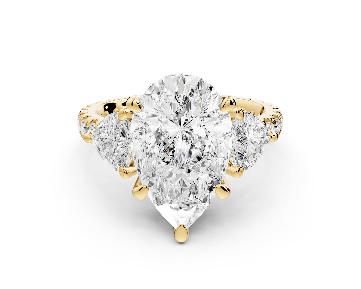 Lily - 3ct Engagement Ring 14k yellow gold