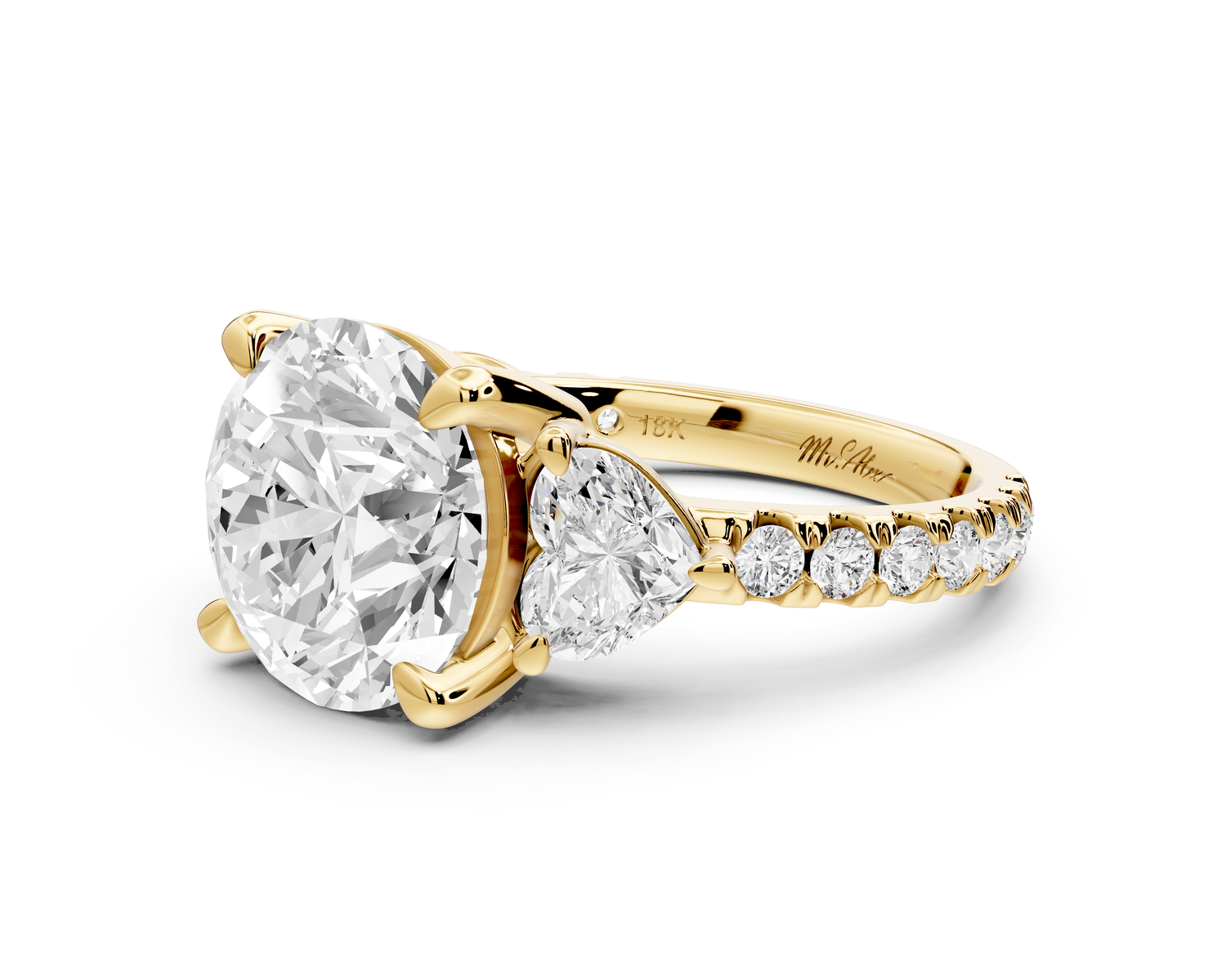 Lily - 3ct Engagement Ring 14k yellow gold