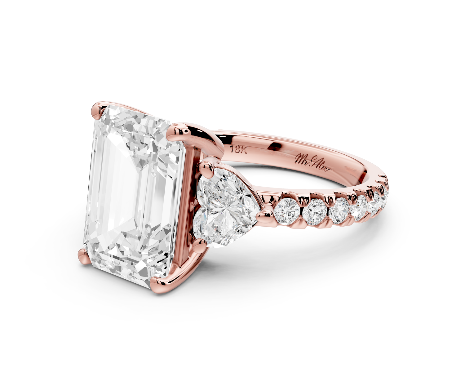 Lily - 4ct Engagement Ring 14k rose gold