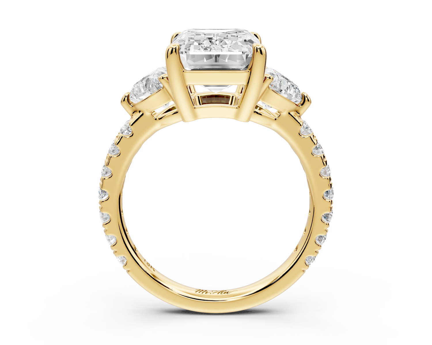 Lily - 4ct Engagement Ring 14k yellow gold