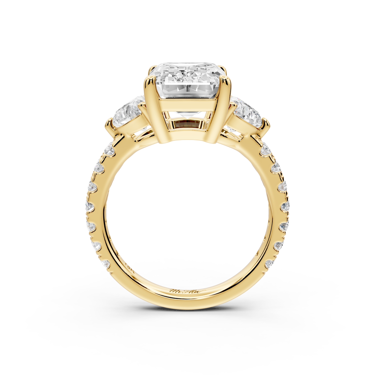 Lily - 4ct Engagement Ring 14k yellow gold