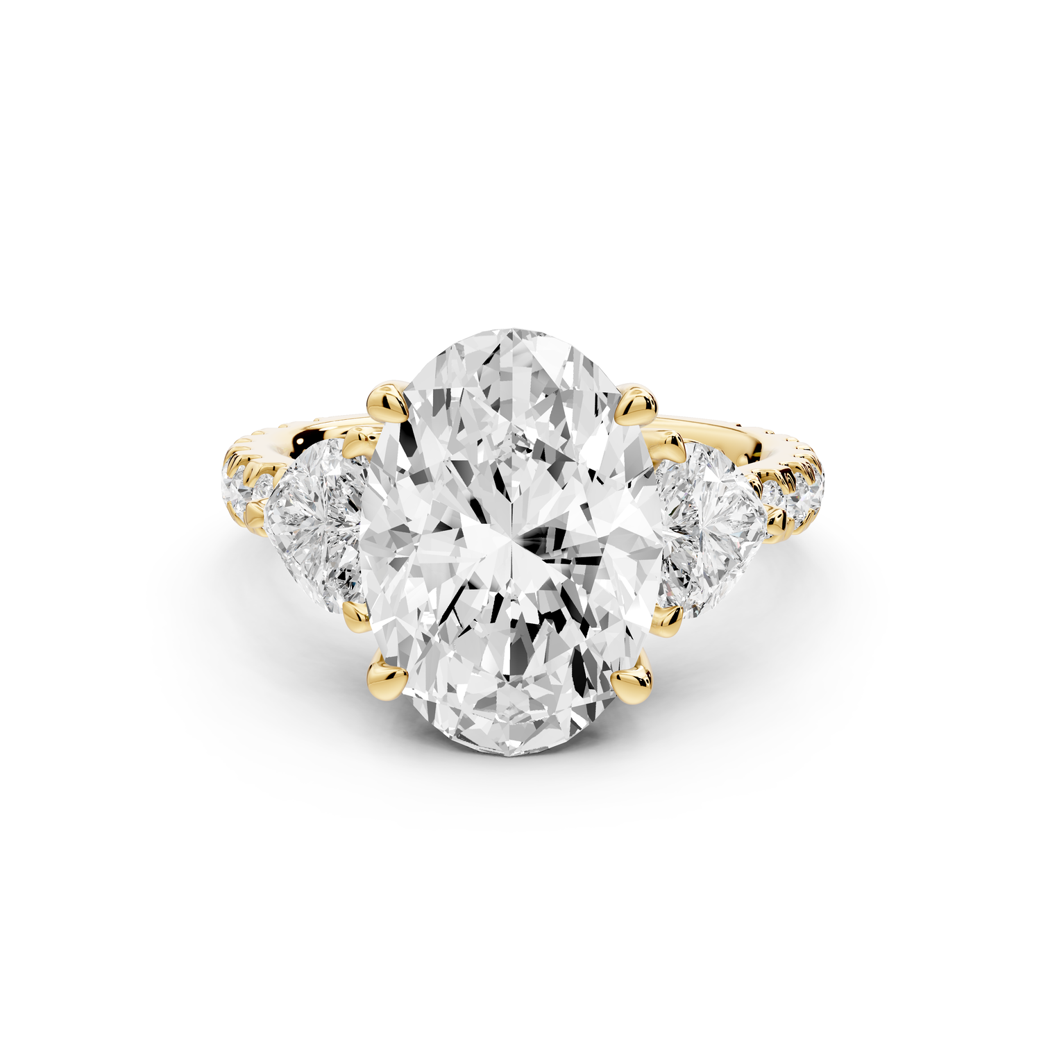 Lily - 4ct Engagement Ring 14k yellow gold