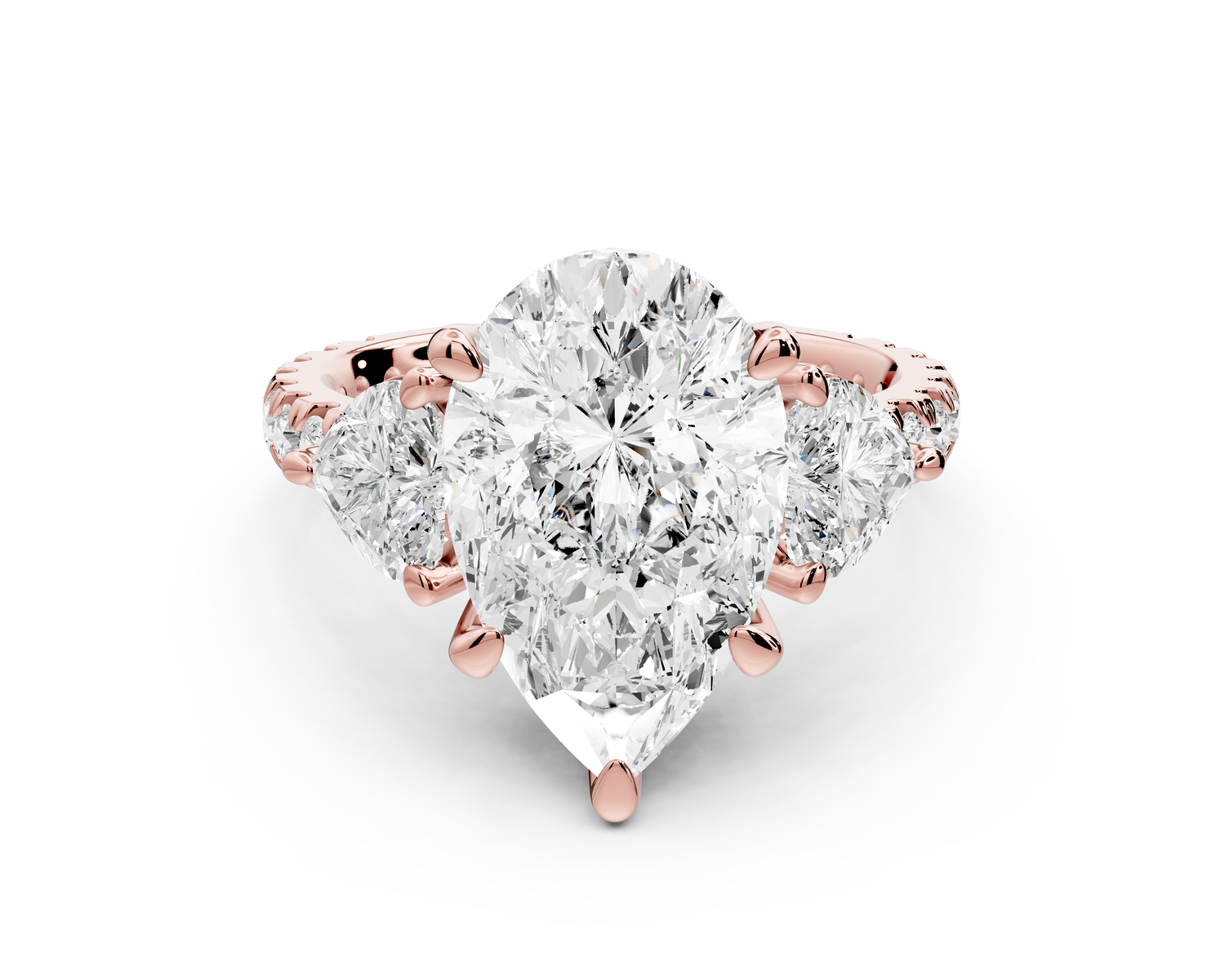 Lily - 4ct Engagement Ring 14k rose gold