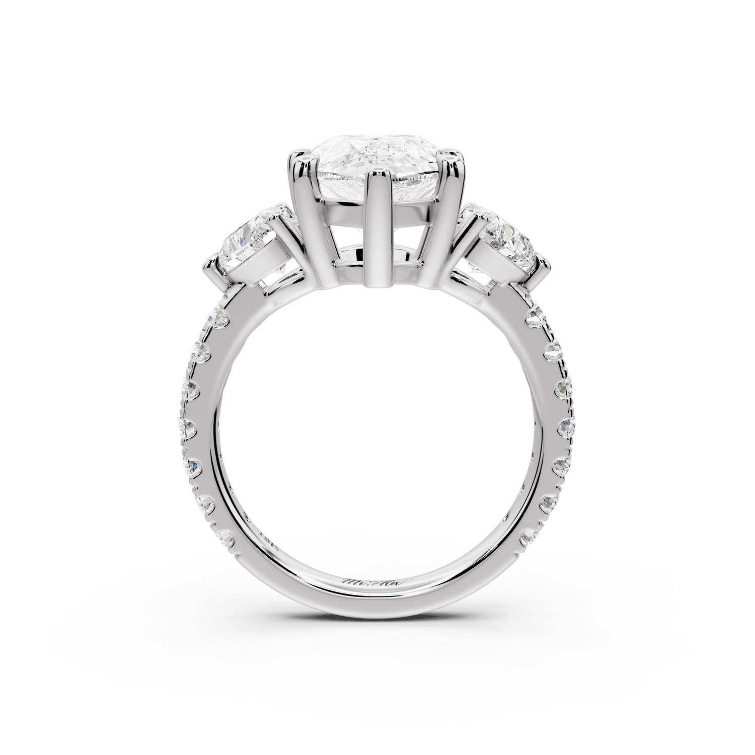 Lily - 4ct Engagement Ring 14k white gold