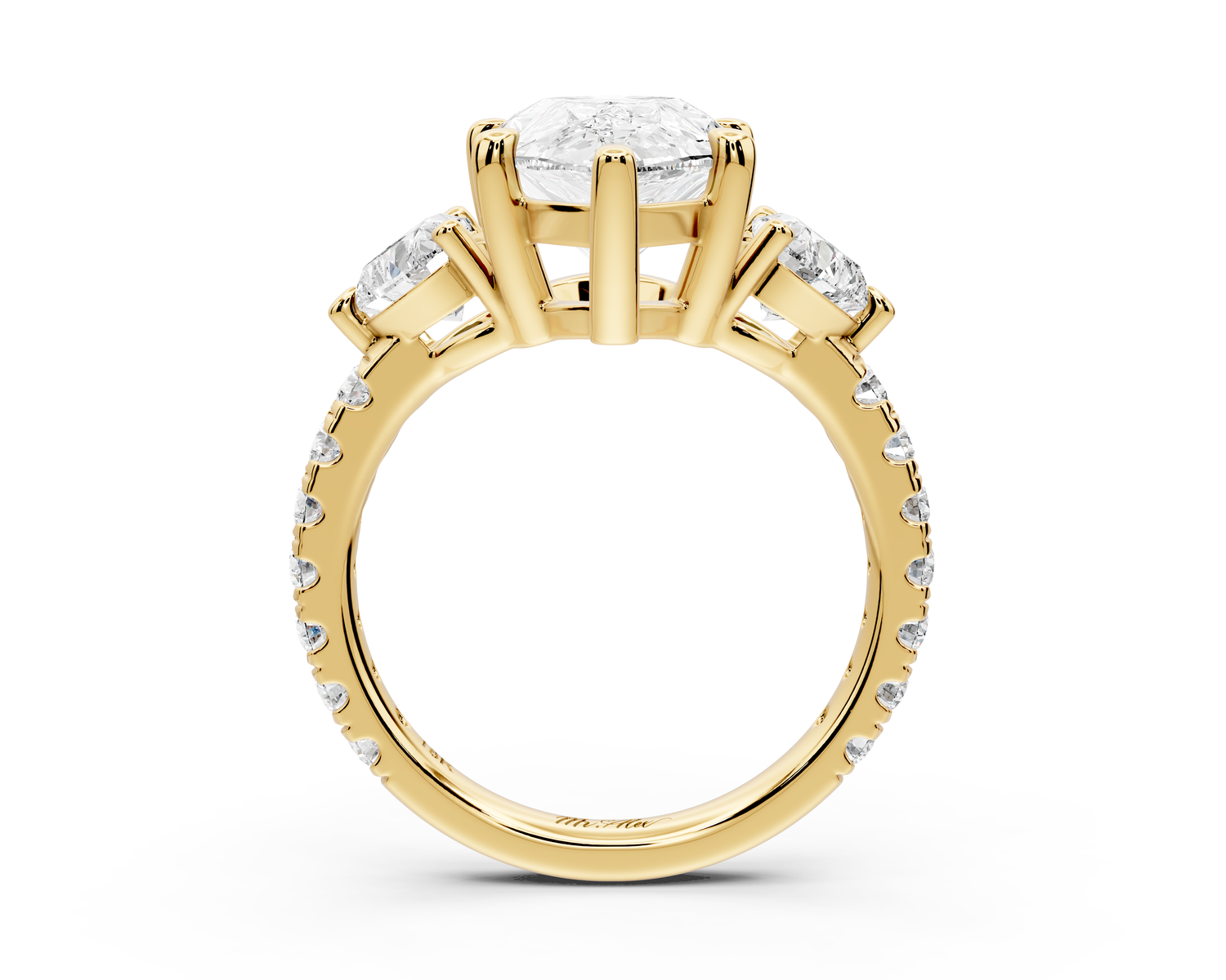Lily - 4ct Engagement Ring 14k yellow gold