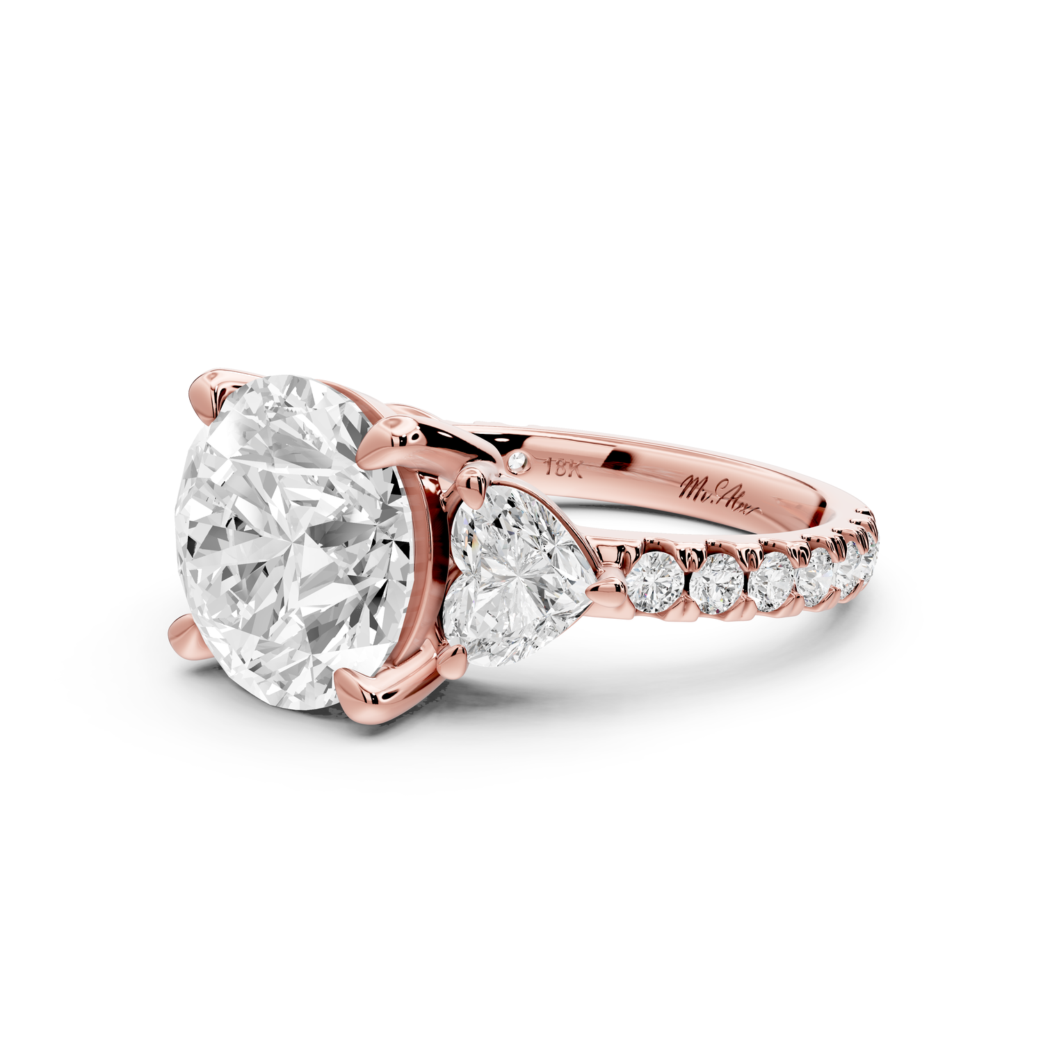Lily - 4ct Engagement Ring 14k rose gold