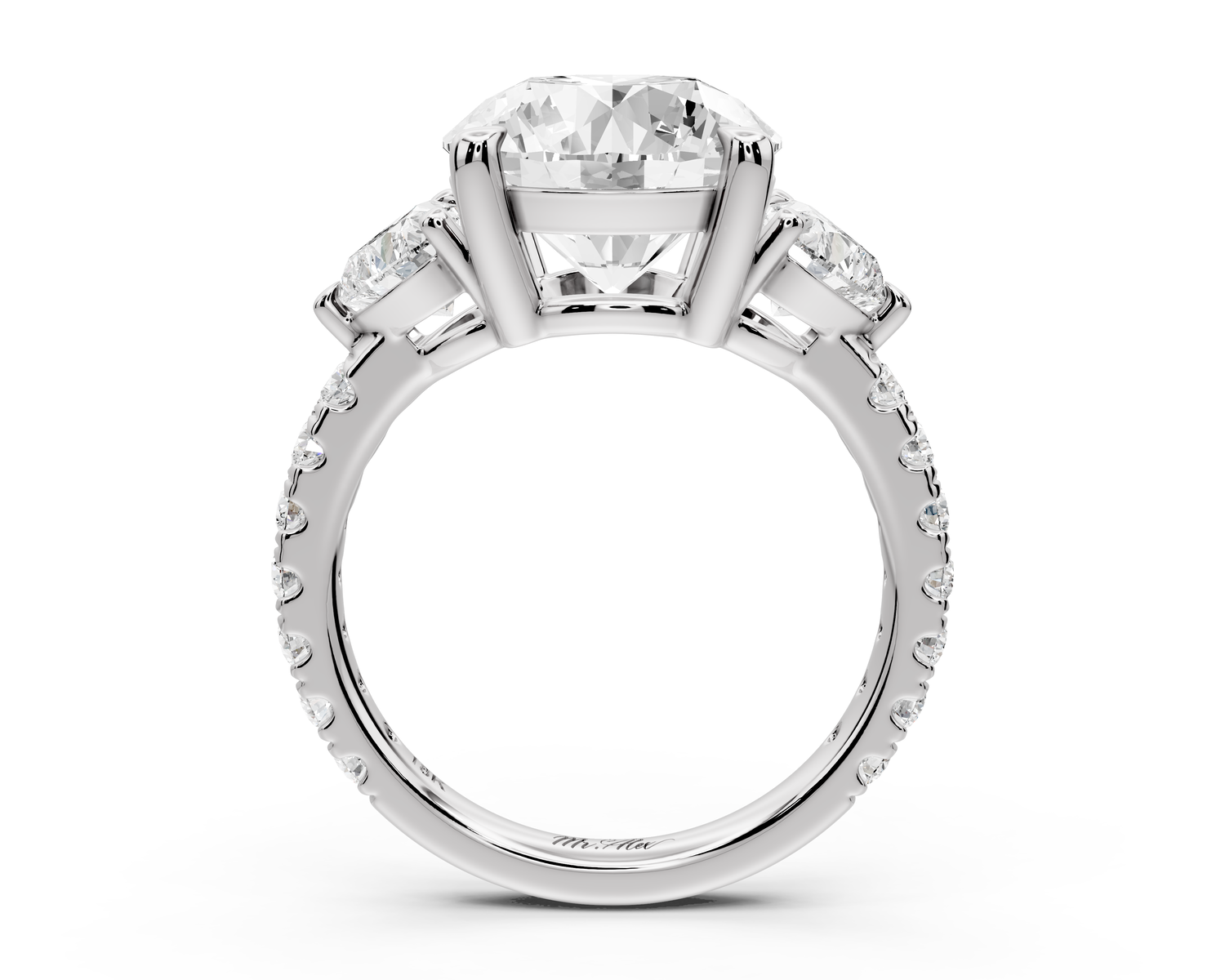 Lily - 4ct Engagement Ring 14k white gold