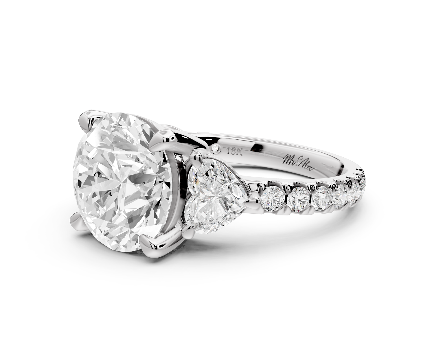 Lily - 4ct Engagement Ring 14k white gold
