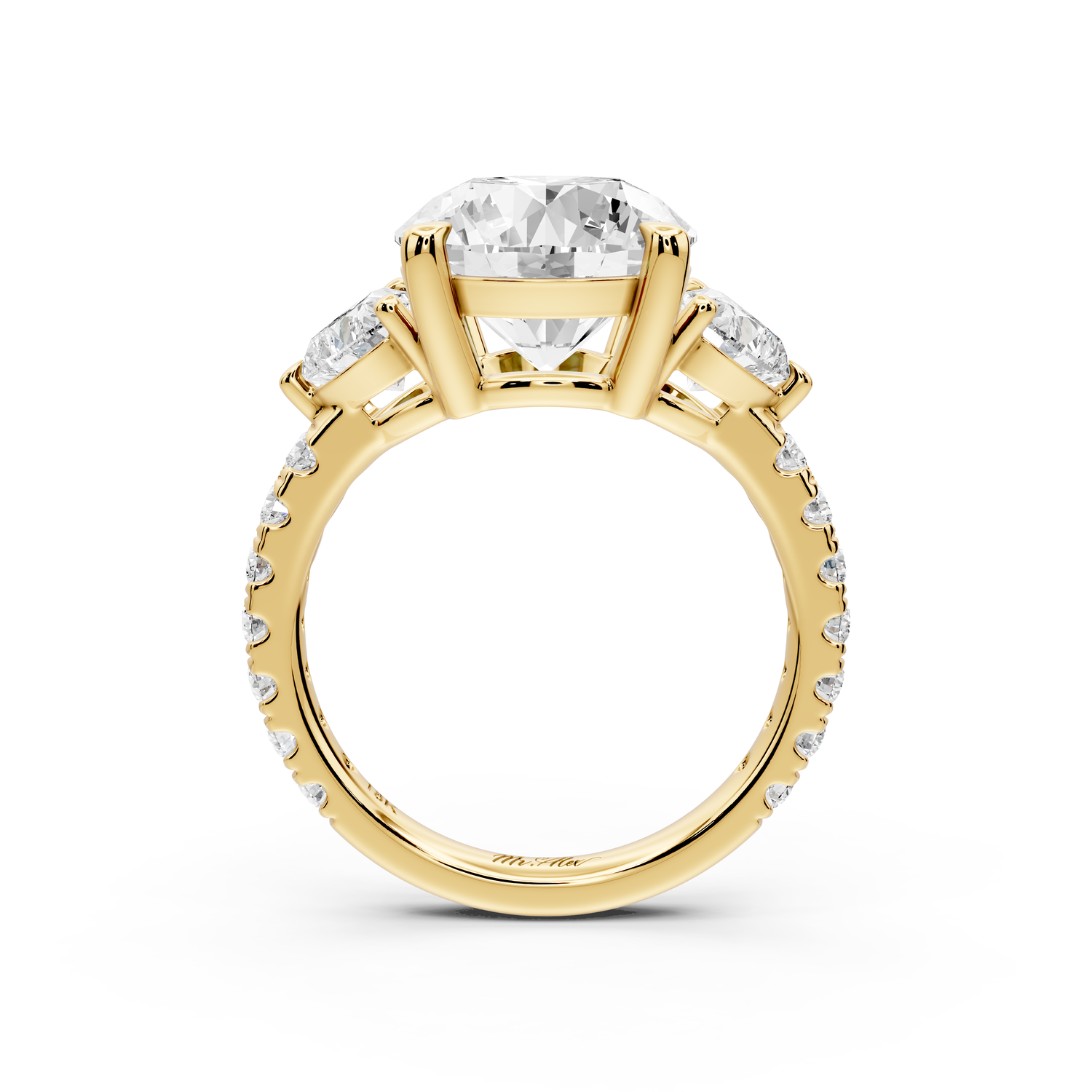Lily - 4ct Engagement Ring 14k yellow gold